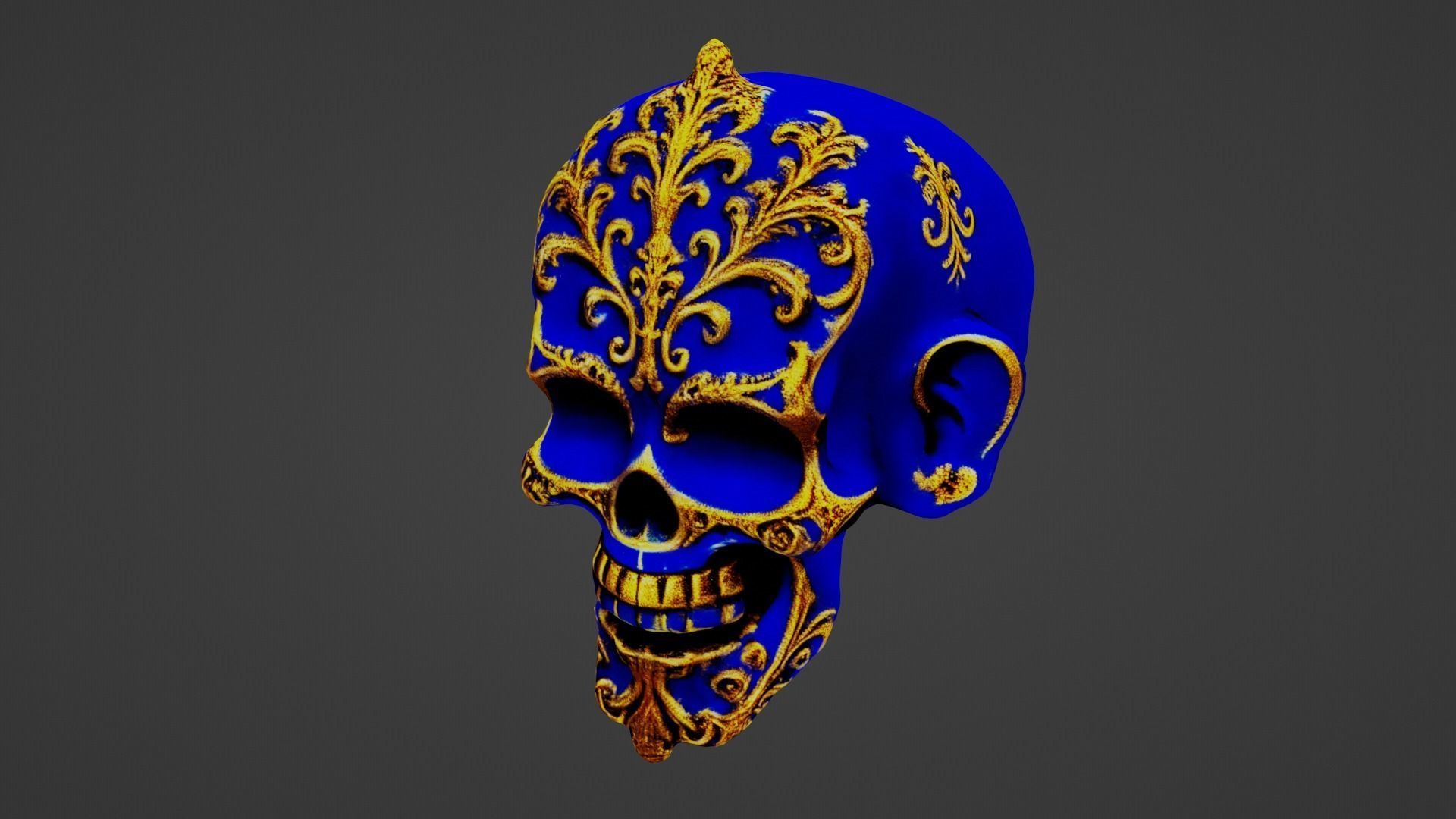 Halloween Mask Low-poly 3D model_2