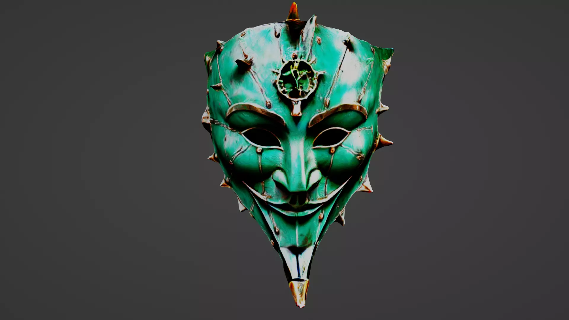 Halloween Mask Low-poly 3D model_0
