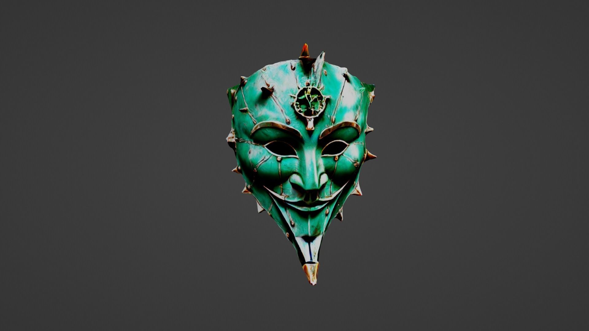 Halloween Mask Low-poly 3D model_5
