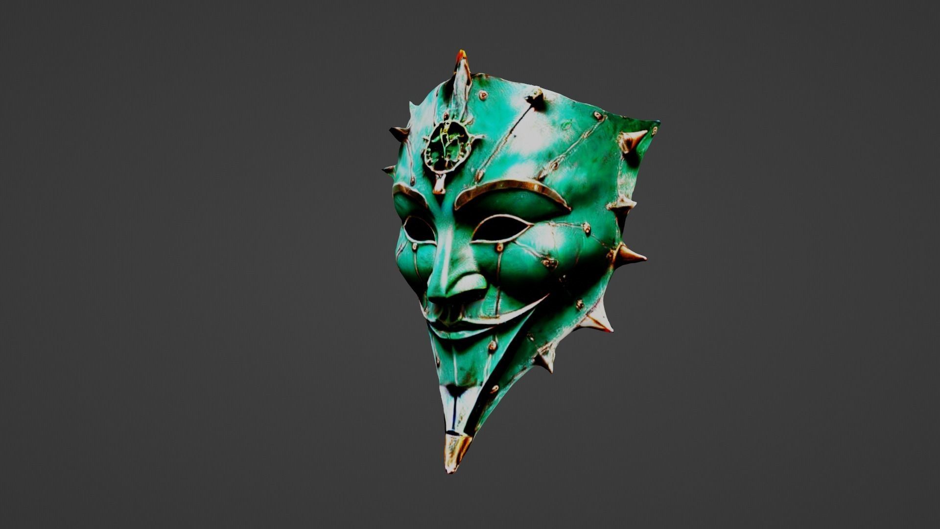 Halloween Mask Low-poly 3D model_6