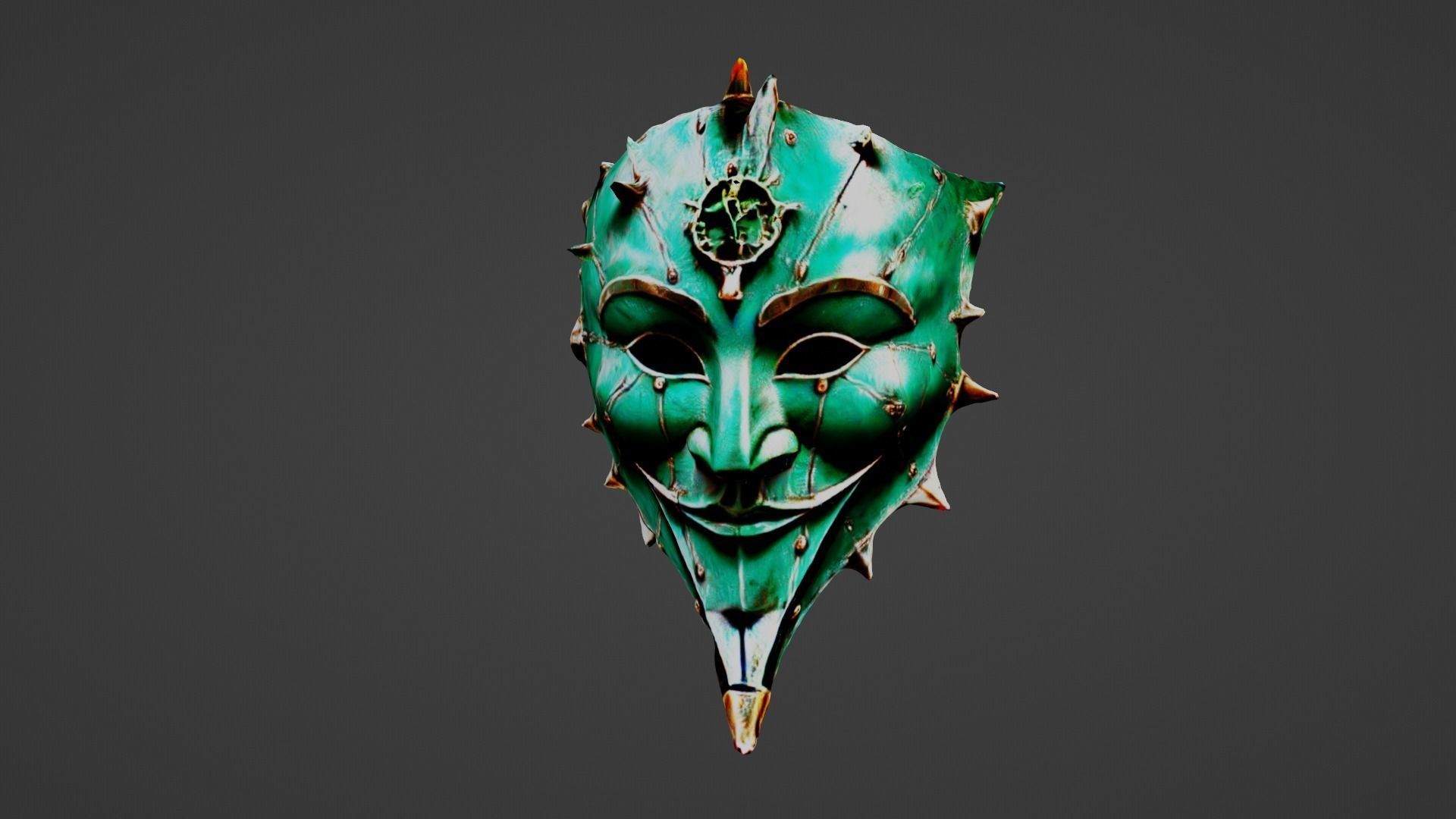 Halloween Mask Low-poly 3D model_4