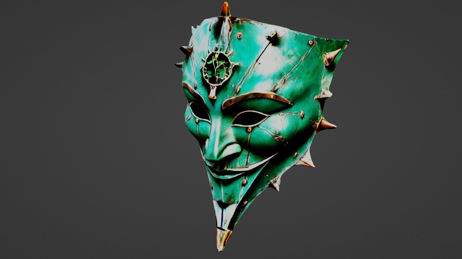 Halloween Mask Low-poly 3D model_2