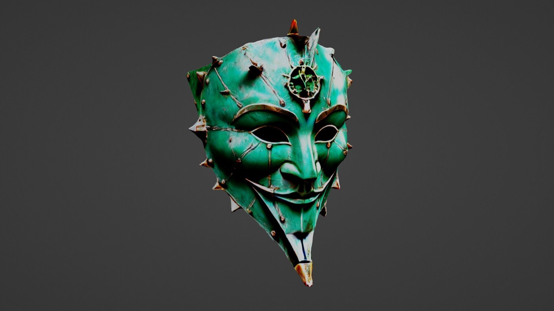 Halloween Mask Low-poly 3D model_3