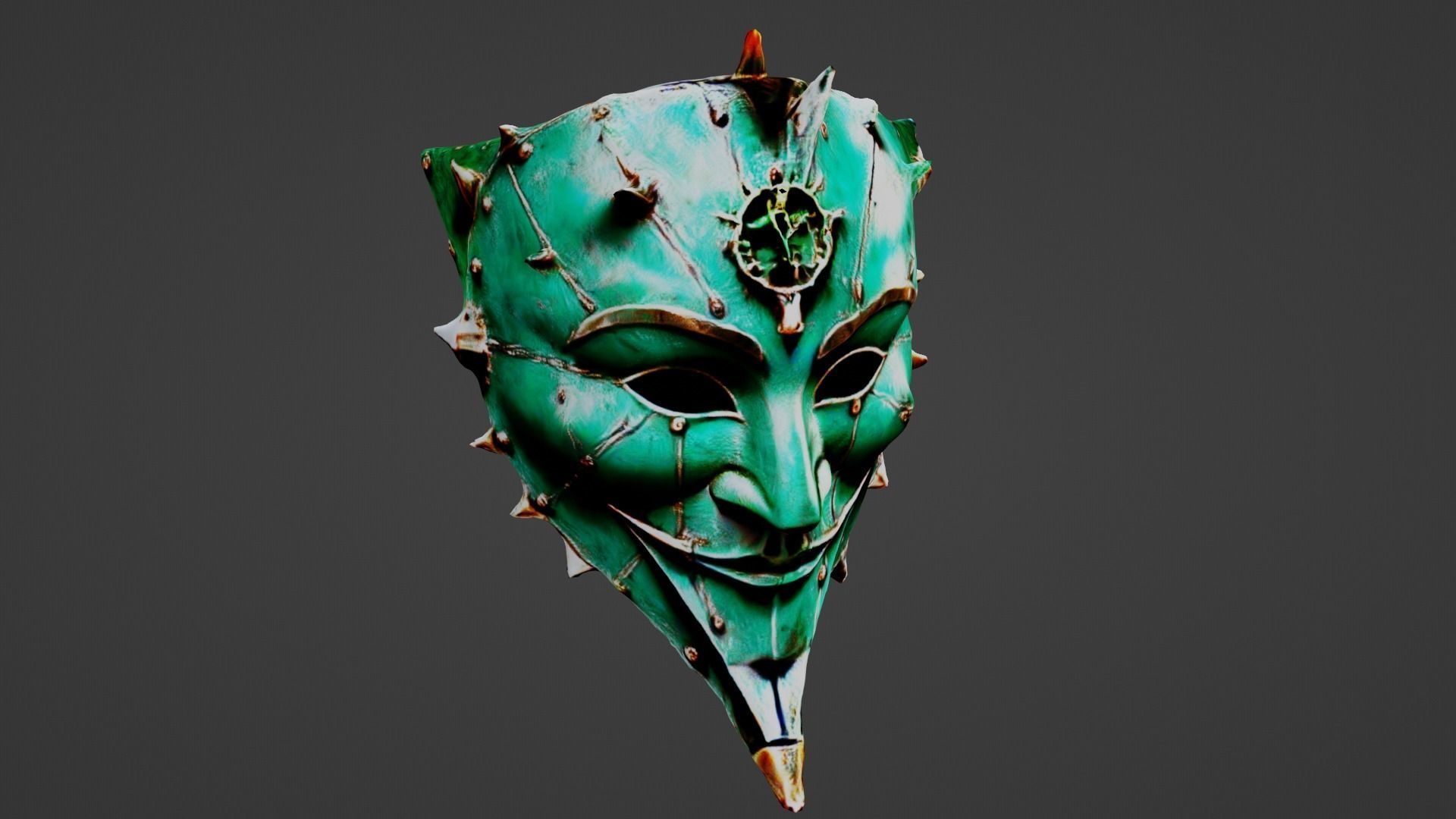 Halloween Mask Low-poly 3D model_1