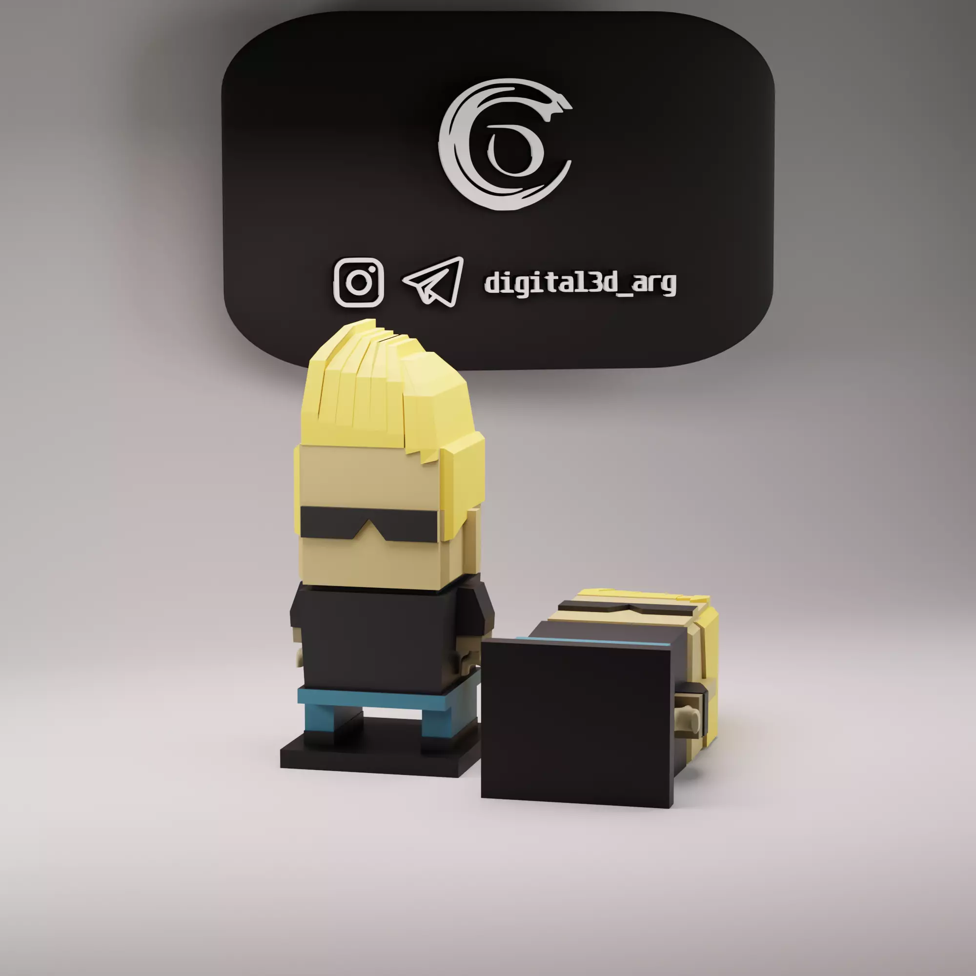 JOHNNY BRAVO BRICKHEADZ 3D print model