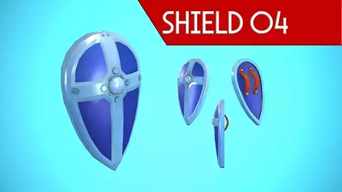 SHIELD 04 - METAL CARTOON STYLIZED