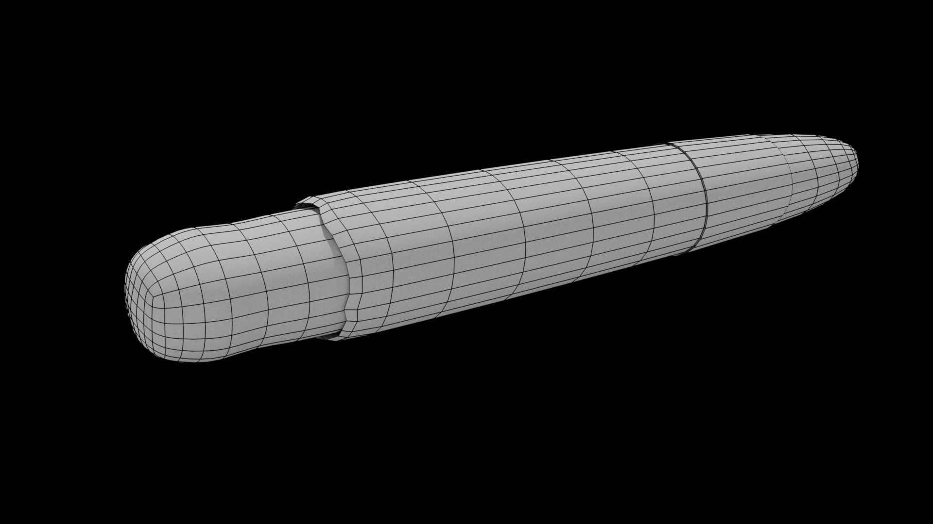 Cigar with VDB Smoke Animation Low-poly 3D model_21