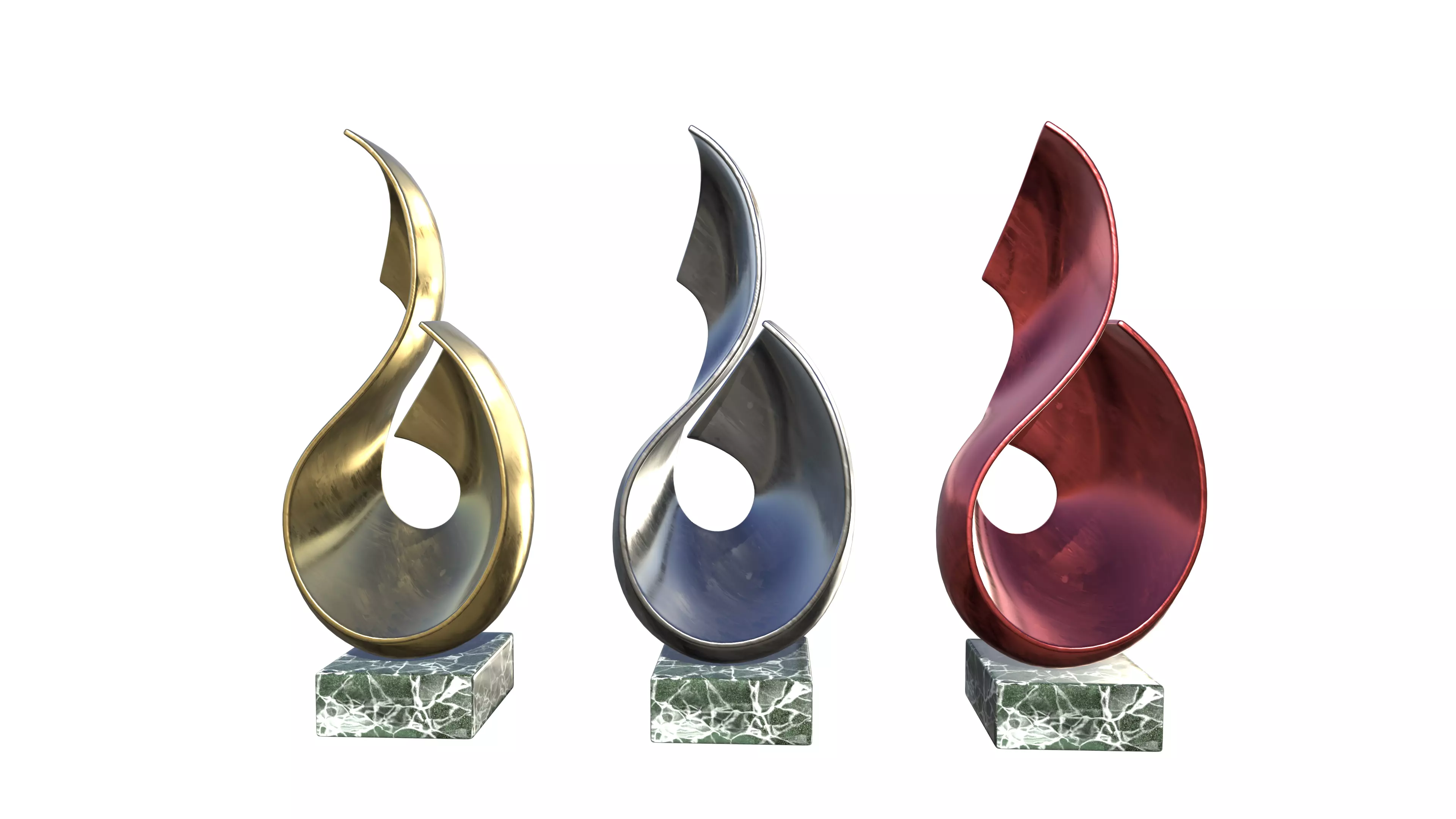Famous Lacquer Sculpture for Living Room Decor Low-poly 3D model