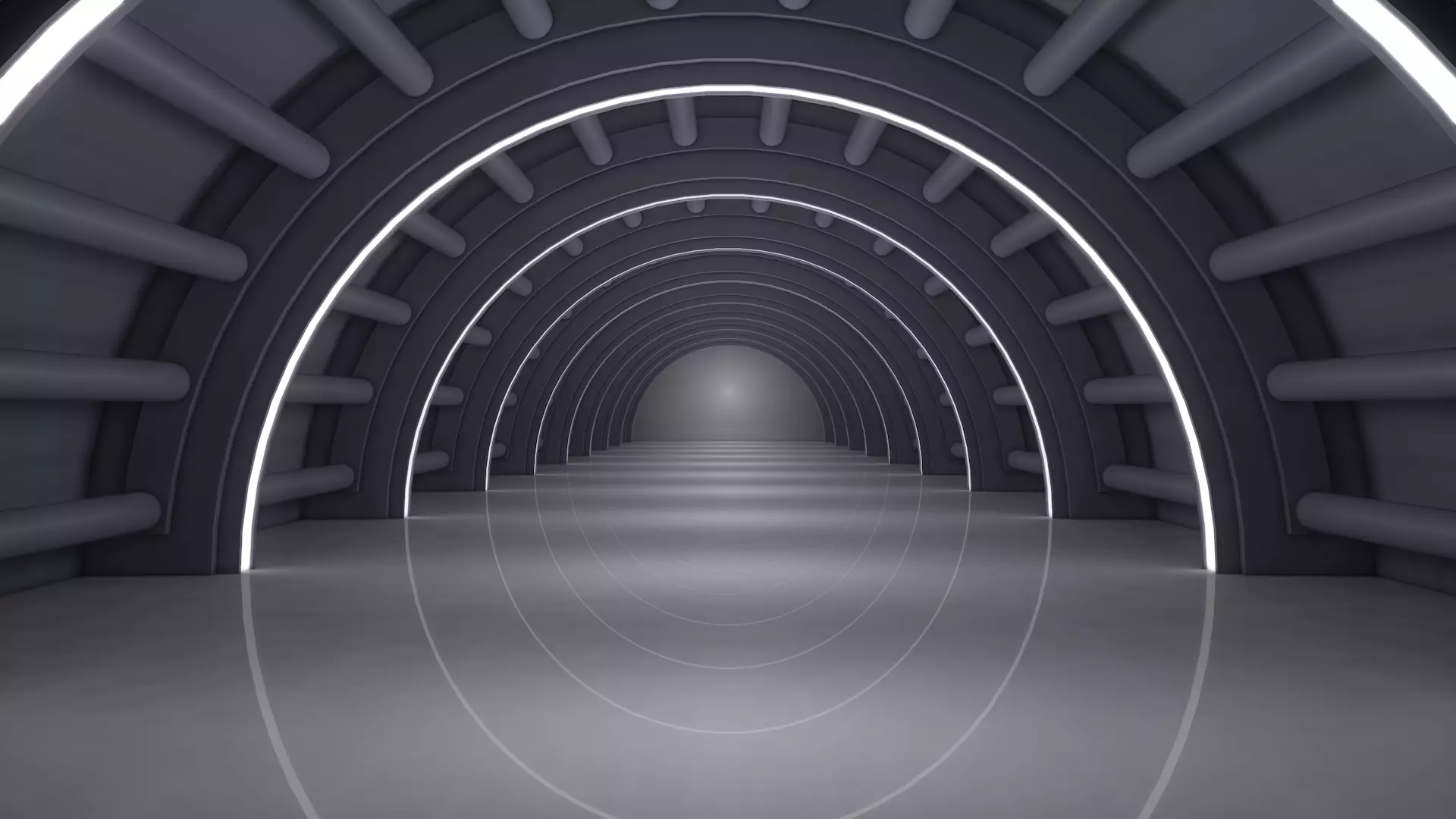 Sci Fi Tunnel 3D model_0