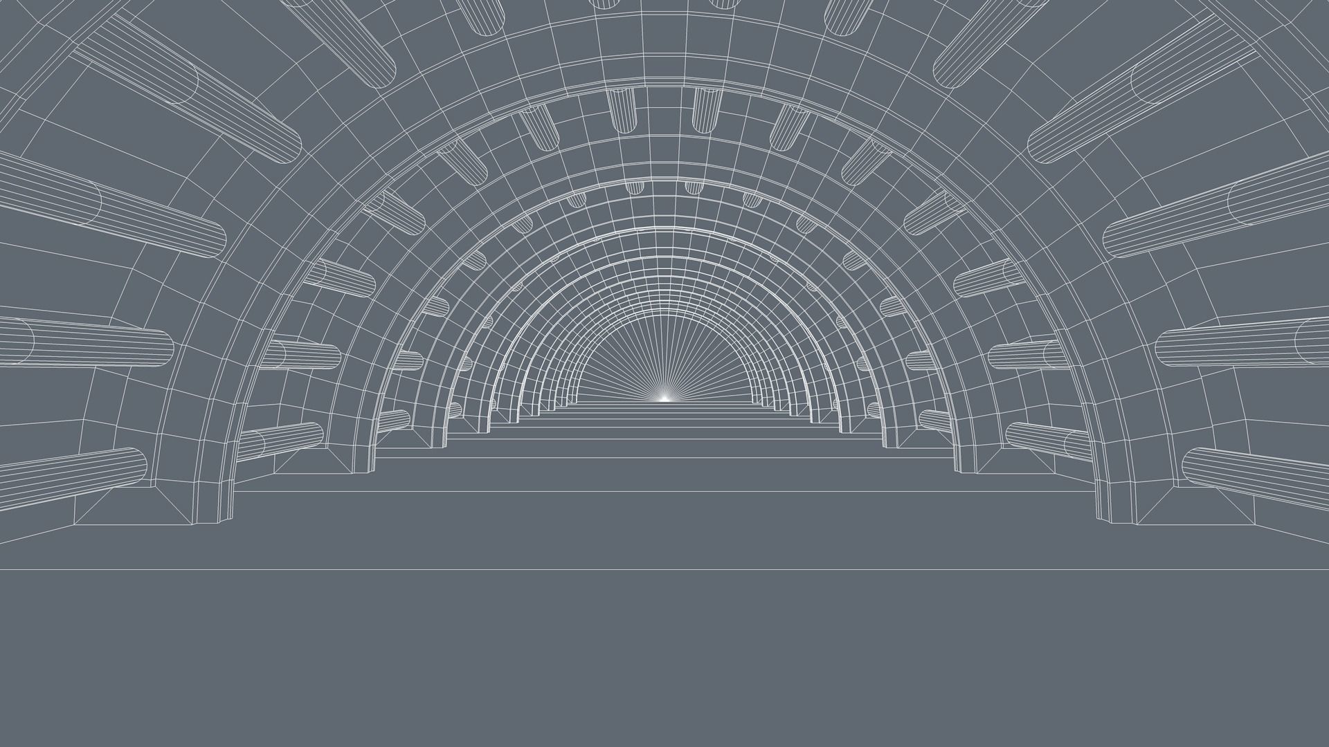 Sci Fi Tunnel 3D model_5