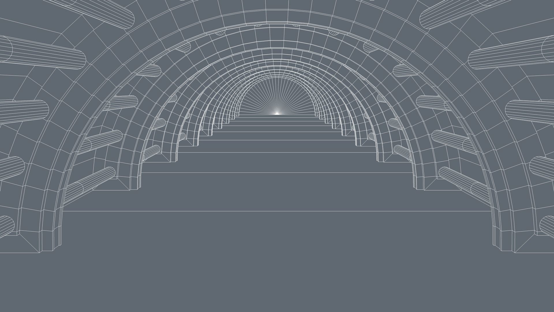 Sci Fi Tunnel 3D model_7