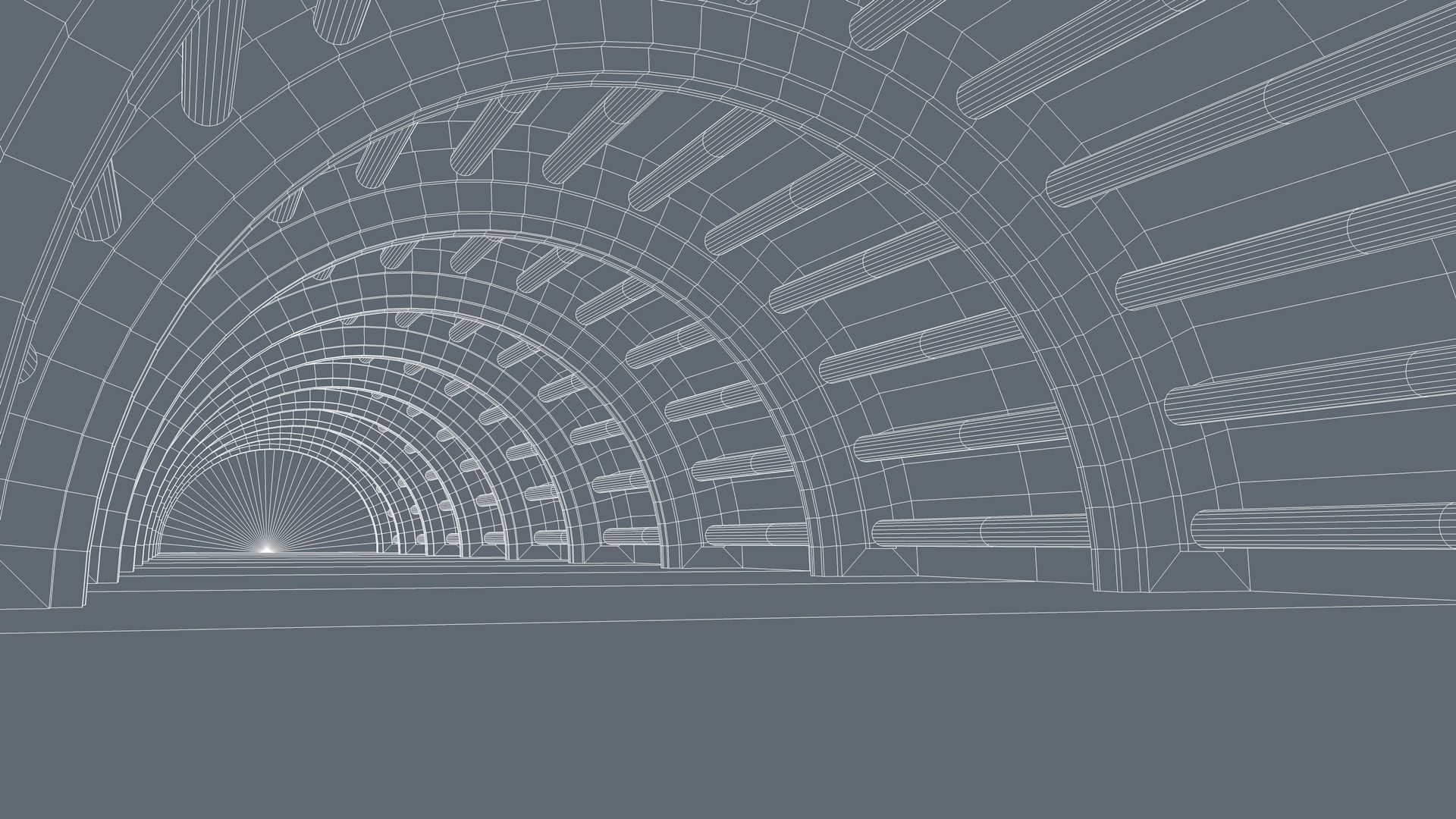 Sci Fi Tunnel 3D model_8