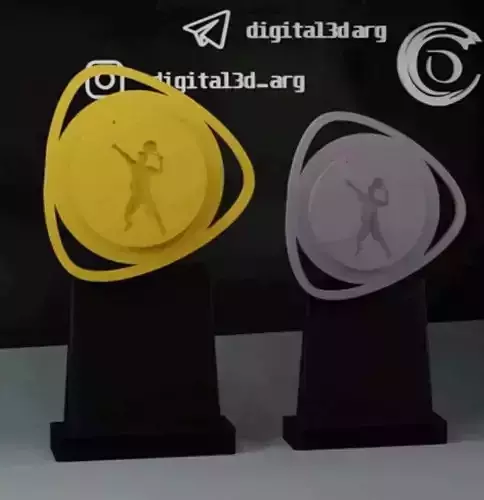 TROFEO ORO Y PLATA PADEL 3D print model