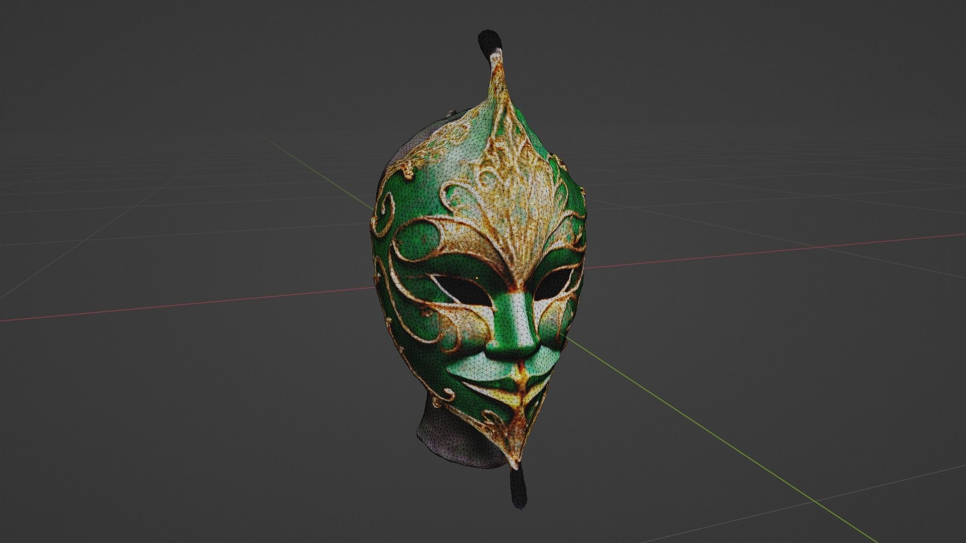 Carnival Mask Low-poly 3D model_8