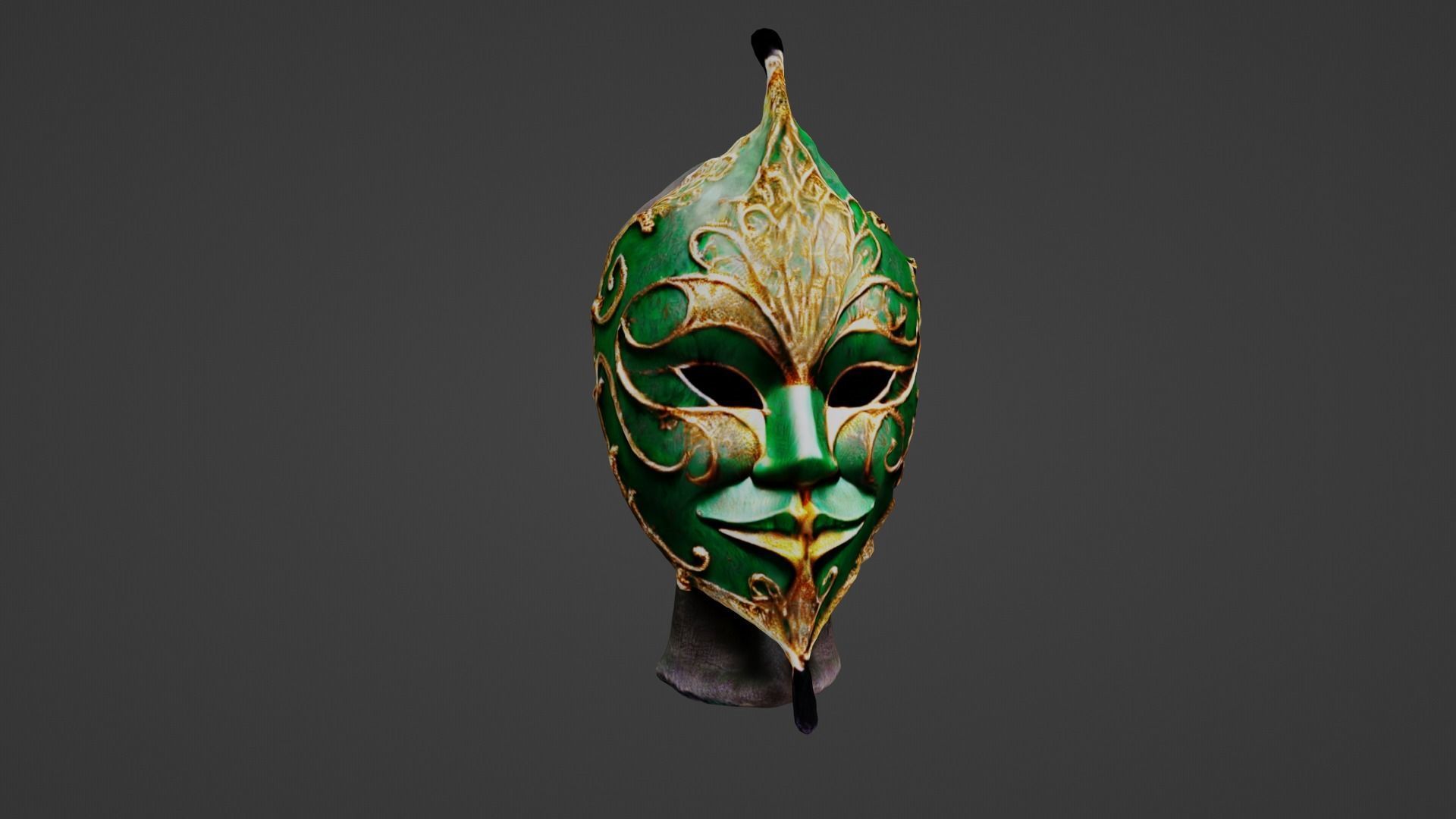 Carnival Mask Low-poly 3D model_7