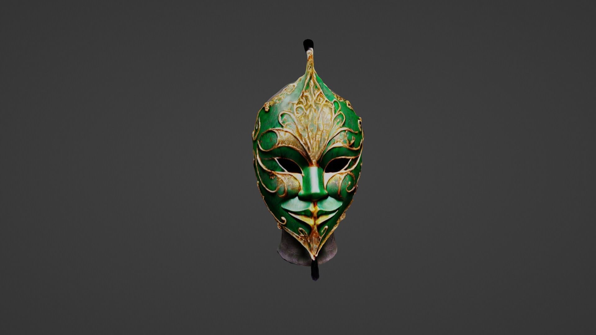 Carnival Mask Low-poly 3D model_5