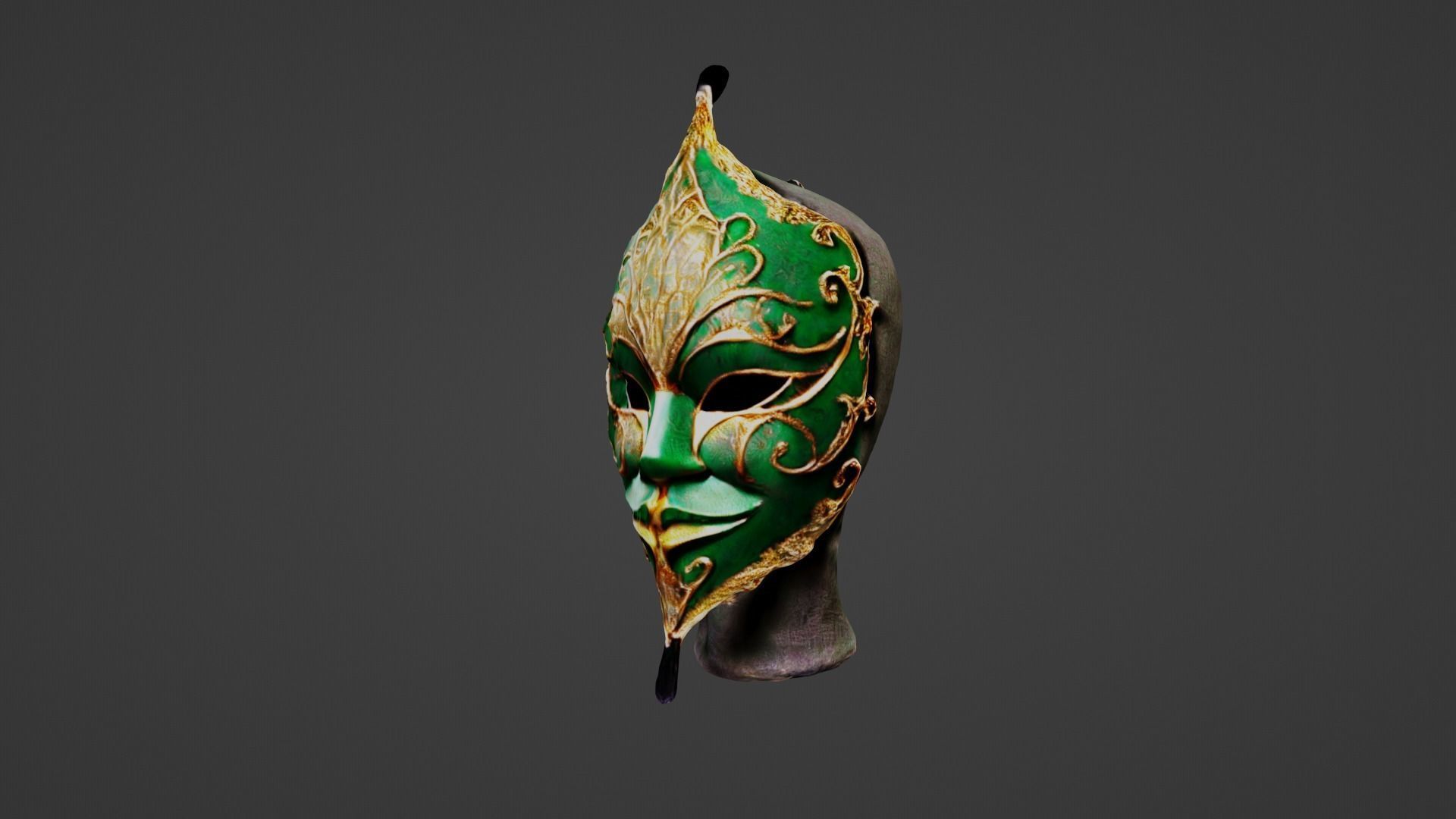 Carnival Mask Low-poly 3D model_6