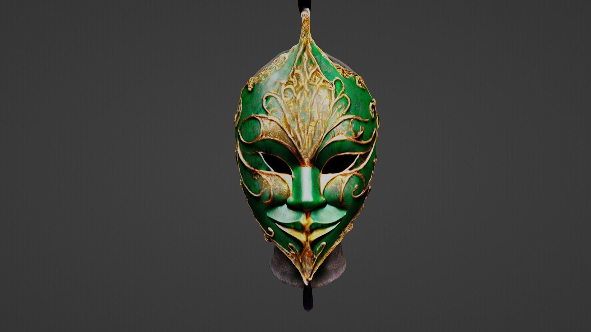 Carnival Mask Low-poly 3D model_1