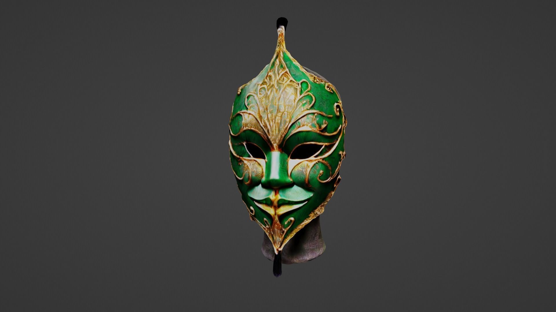 Carnival Mask Low-poly 3D model_4