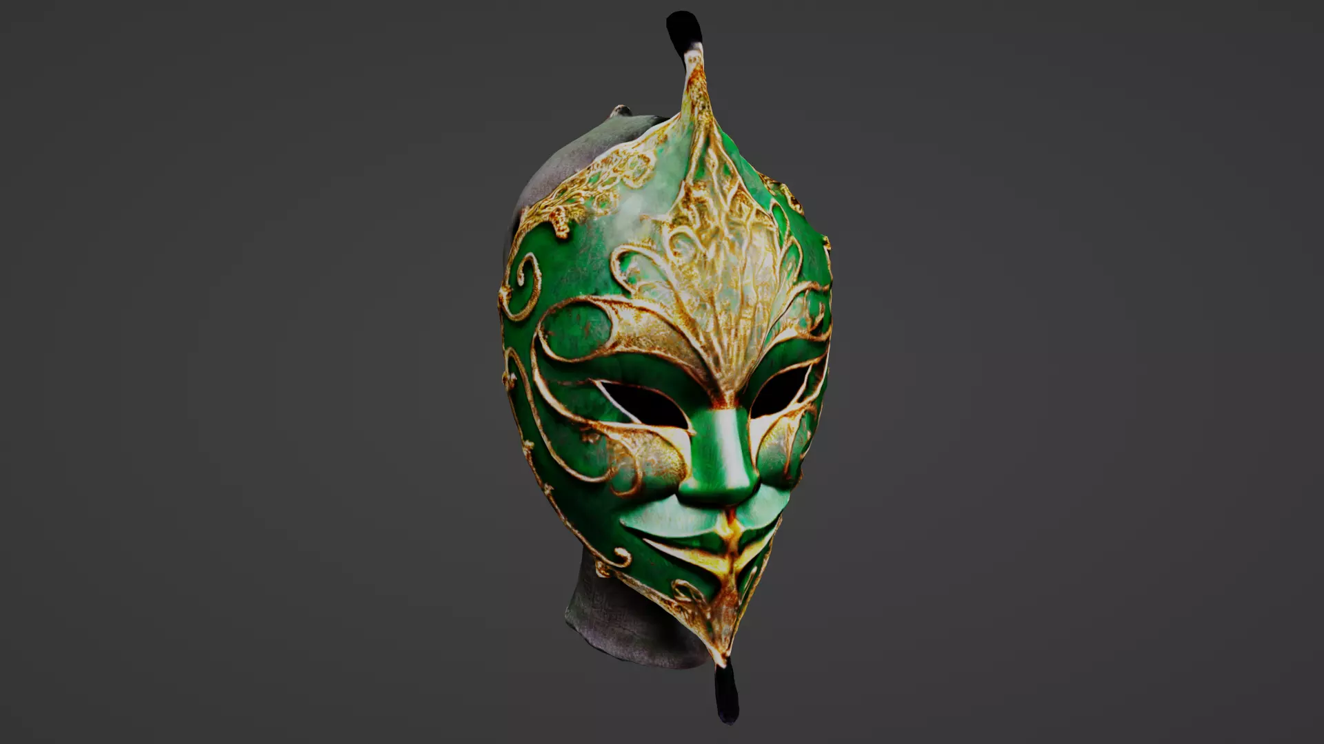 Carnival Mask Low-poly 3D model_0