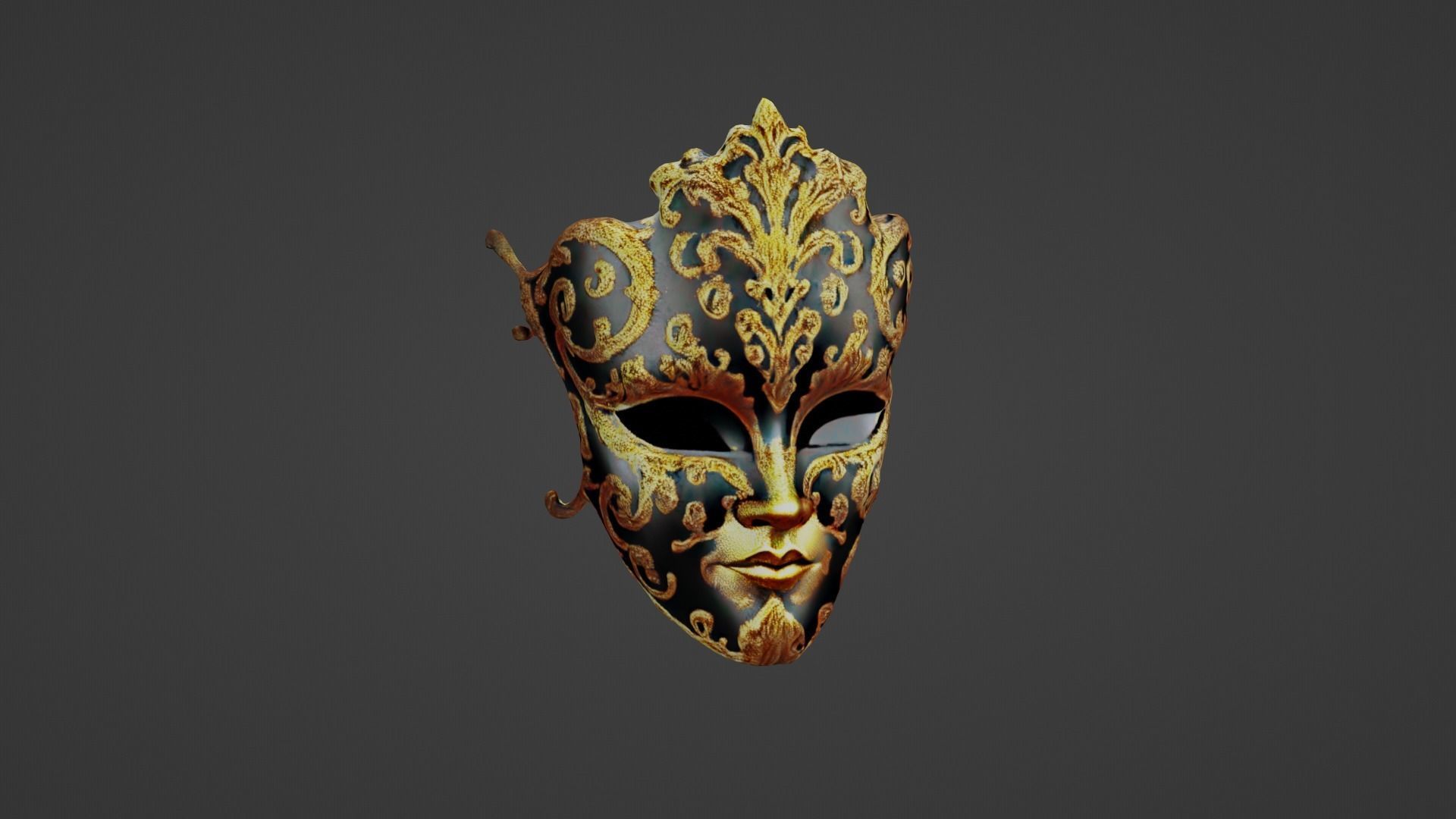 Carnival Mask Low-poly 3D model_3