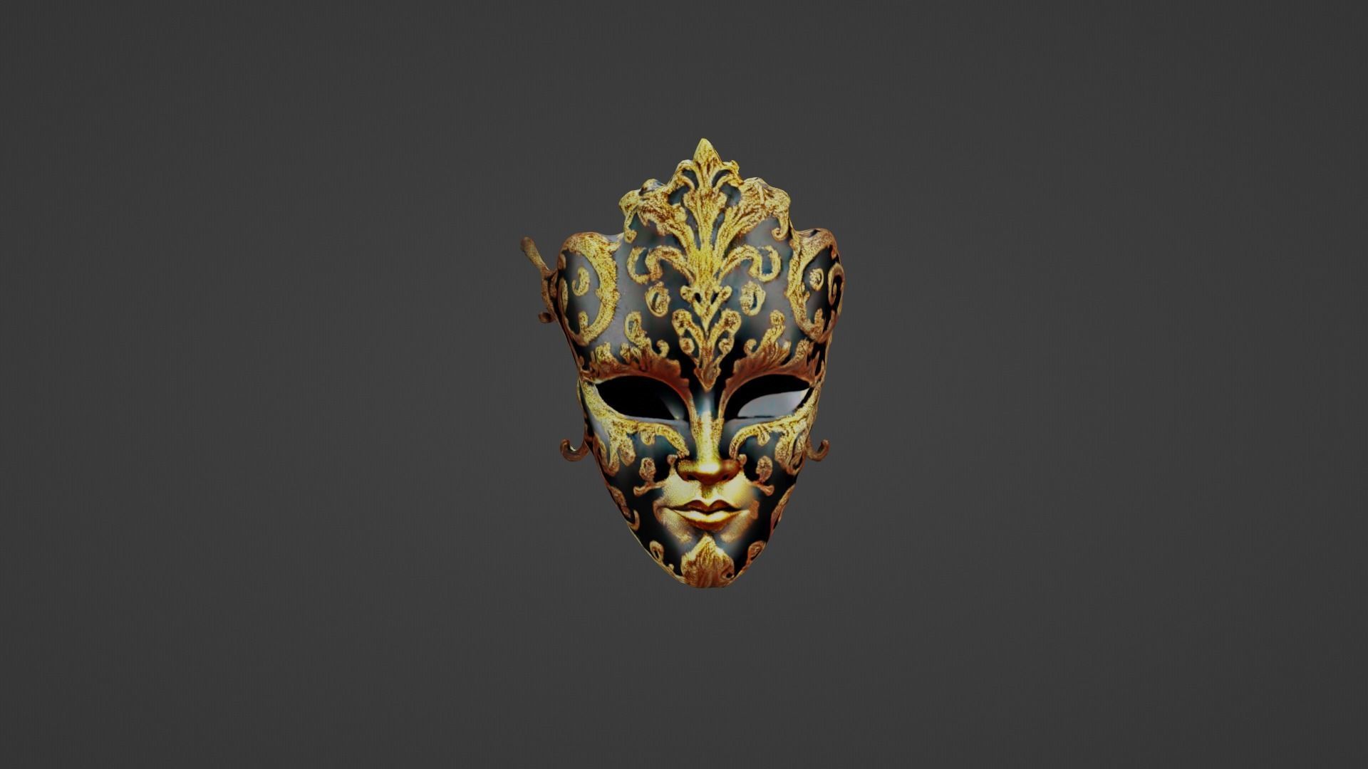 Carnival Mask Low-poly 3D model_5