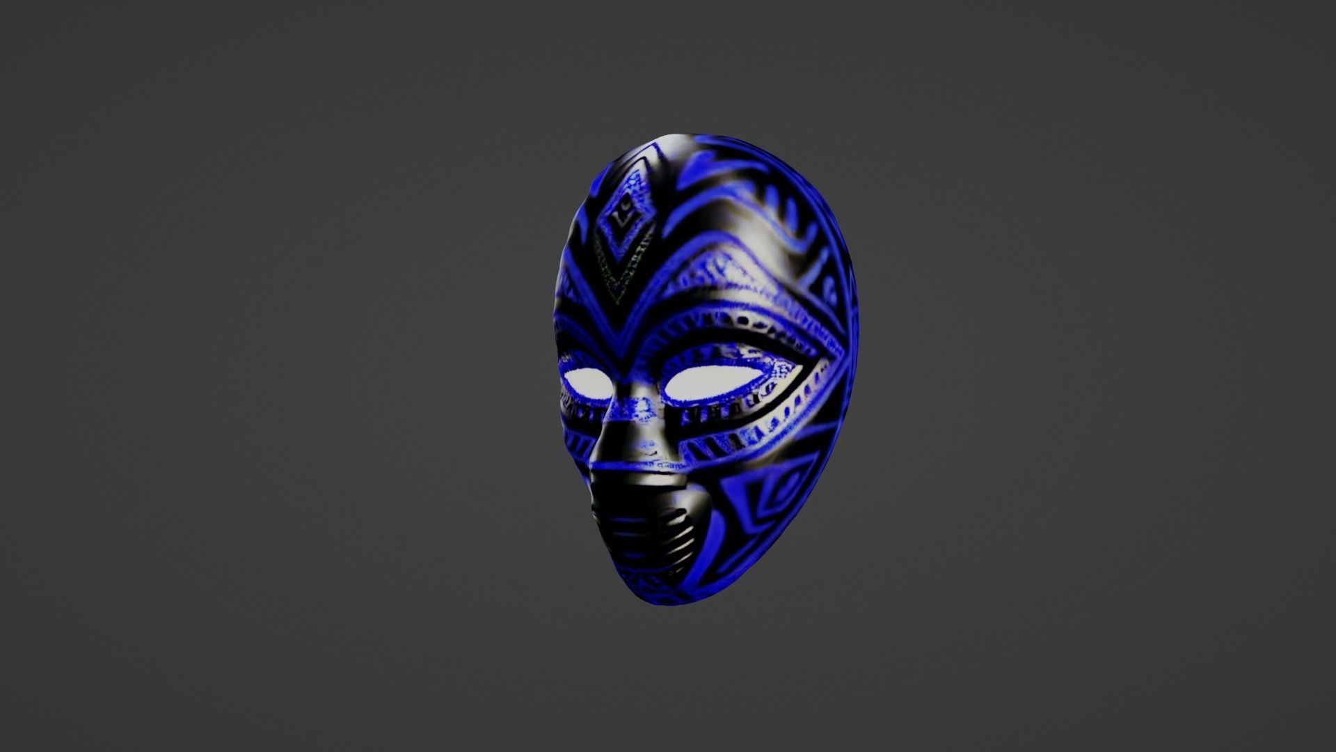 Cosplay Mask Low-poly 3D model_6