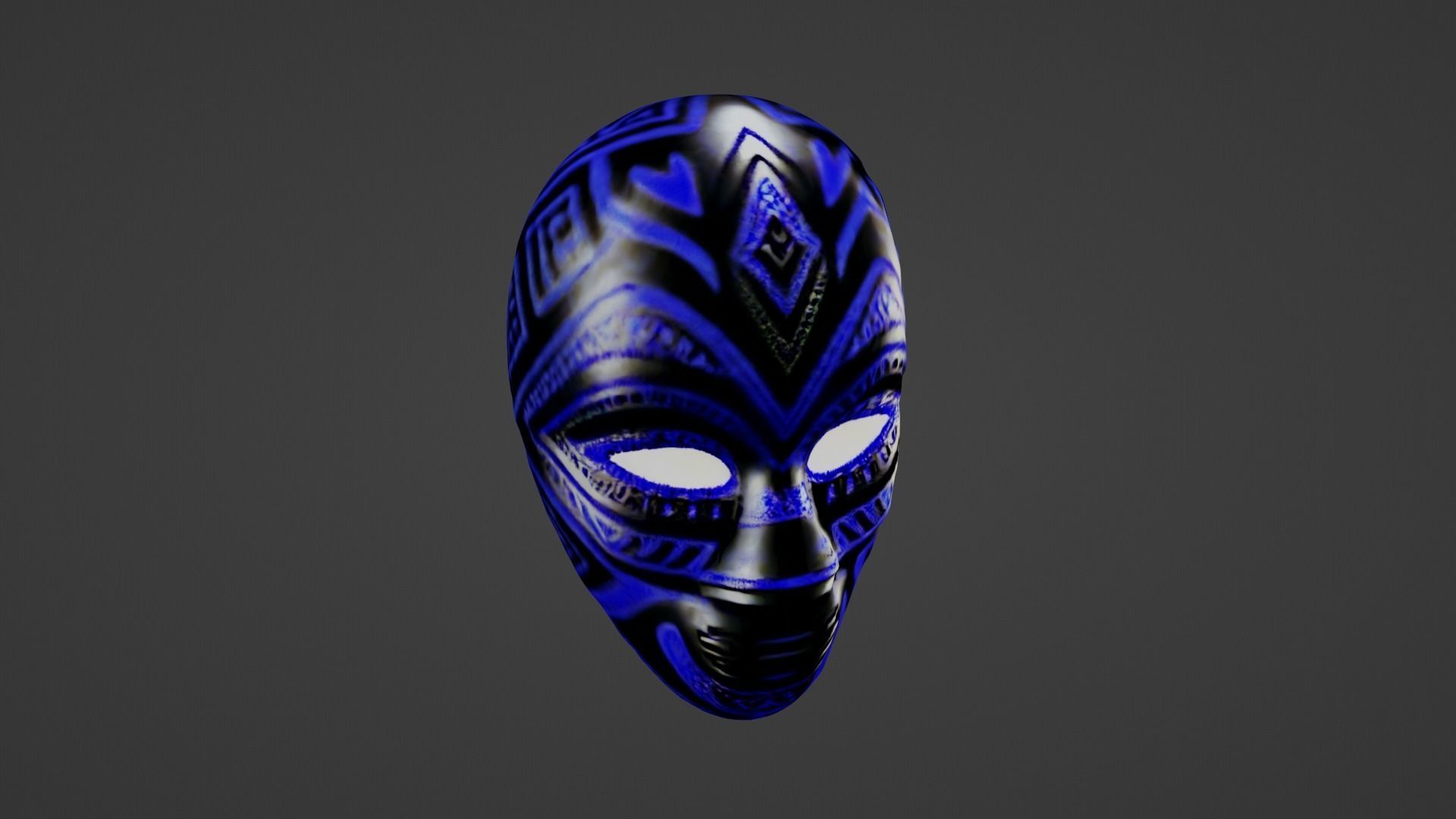 Cosplay Mask Low-poly 3D model_1