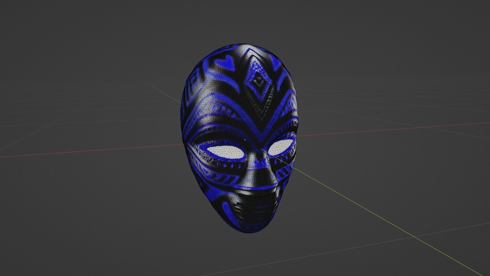 Cosplay Mask Low-poly 3D model_8