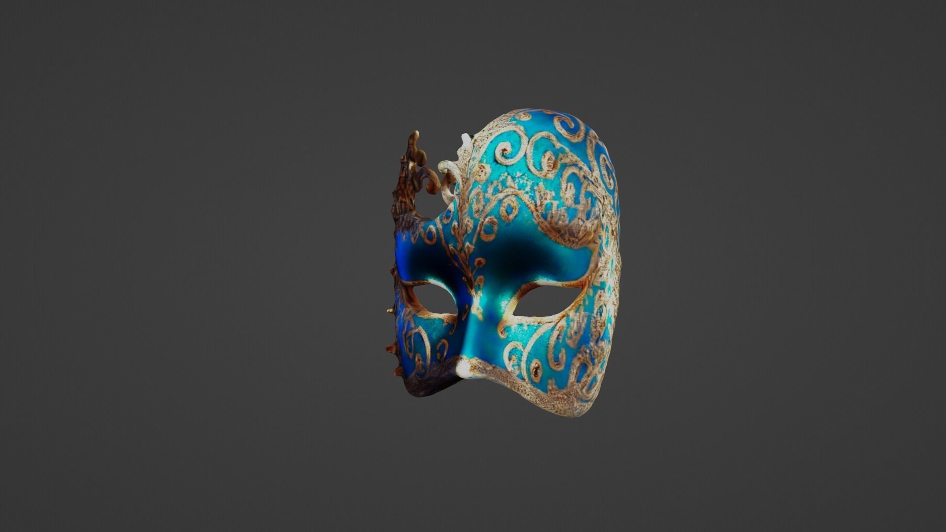 Cosplay Mask Low-poly 3D model_6