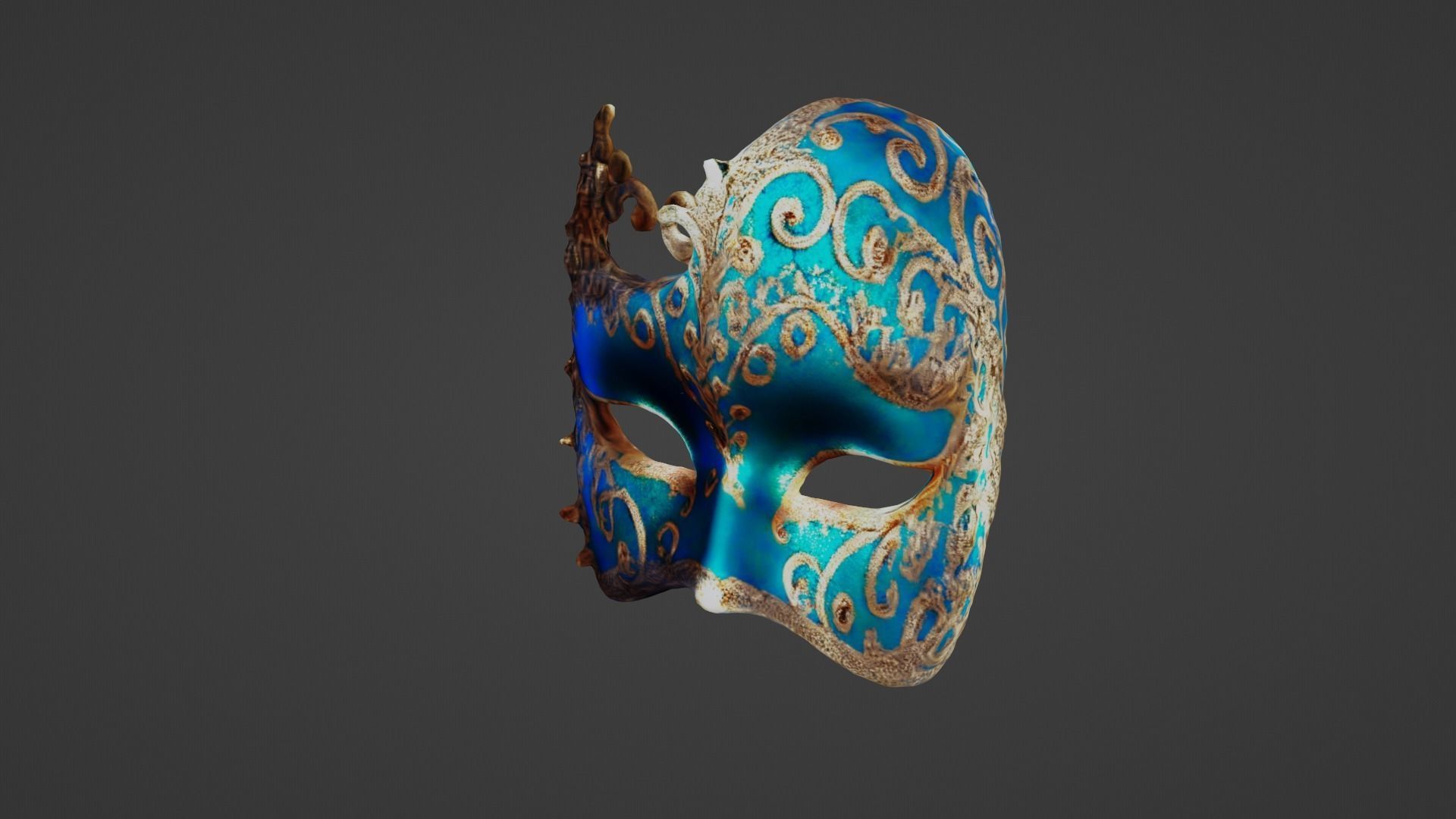 Cosplay Mask Low-poly 3D model_2