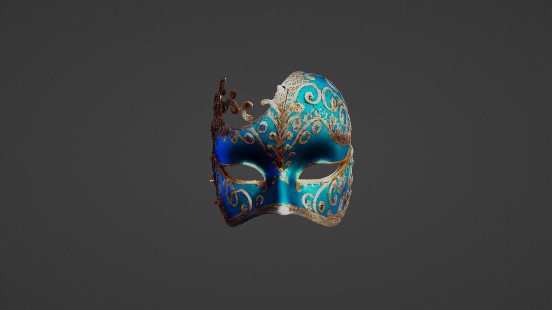 Cosplay Mask Low-poly 3D model_5