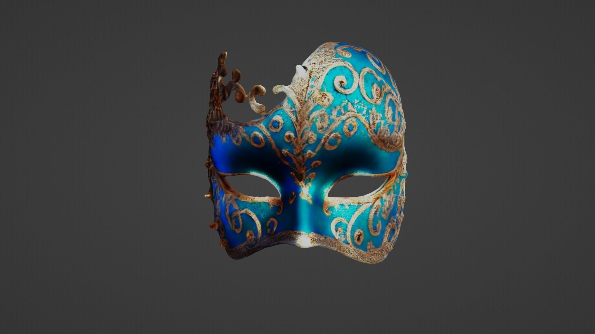 Cosplay Mask Low-poly 3D model_1