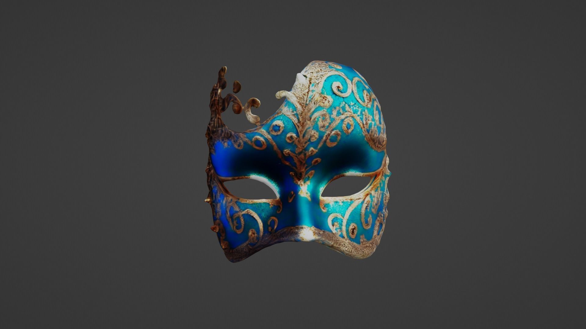 Cosplay Mask Low-poly 3D model_7