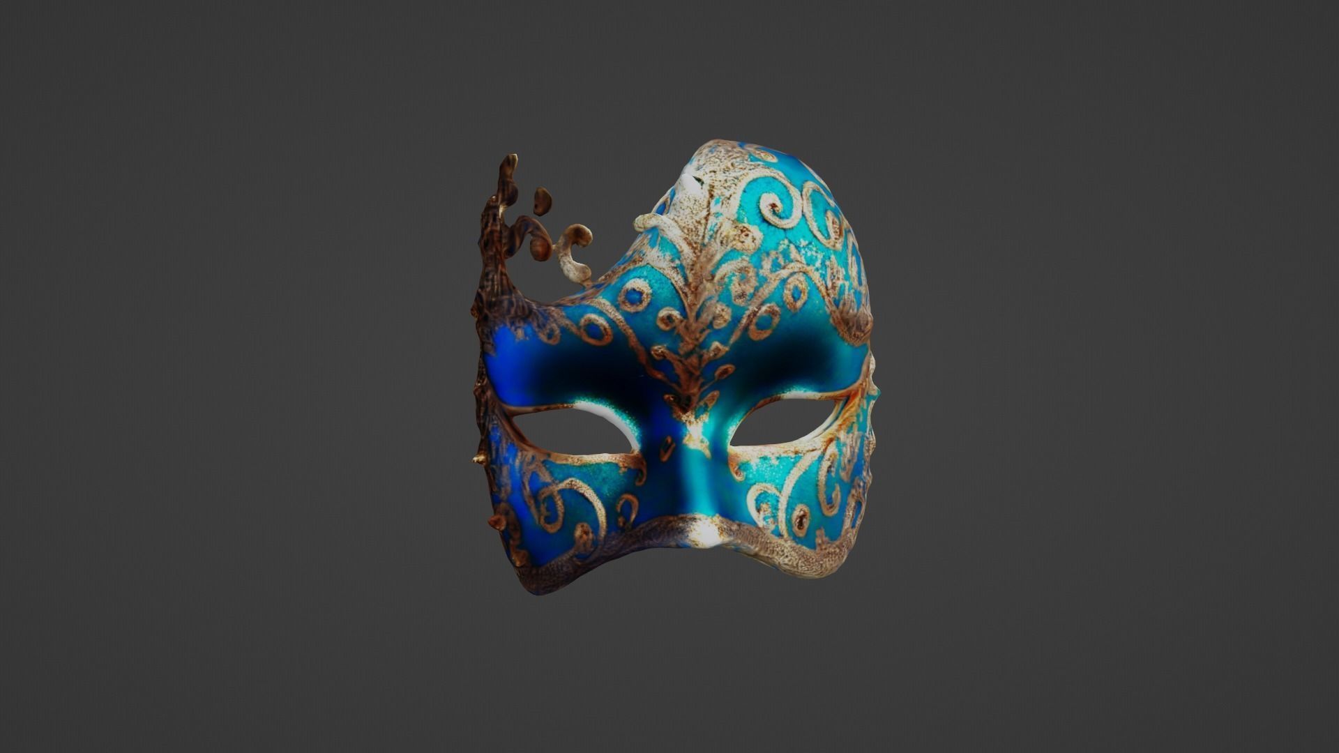 Cosplay Mask Low-poly 3D model_3