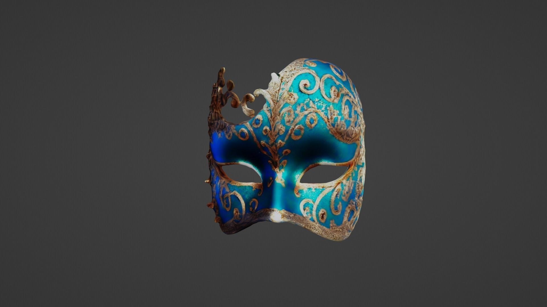 Cosplay Mask Low-poly 3D model_4