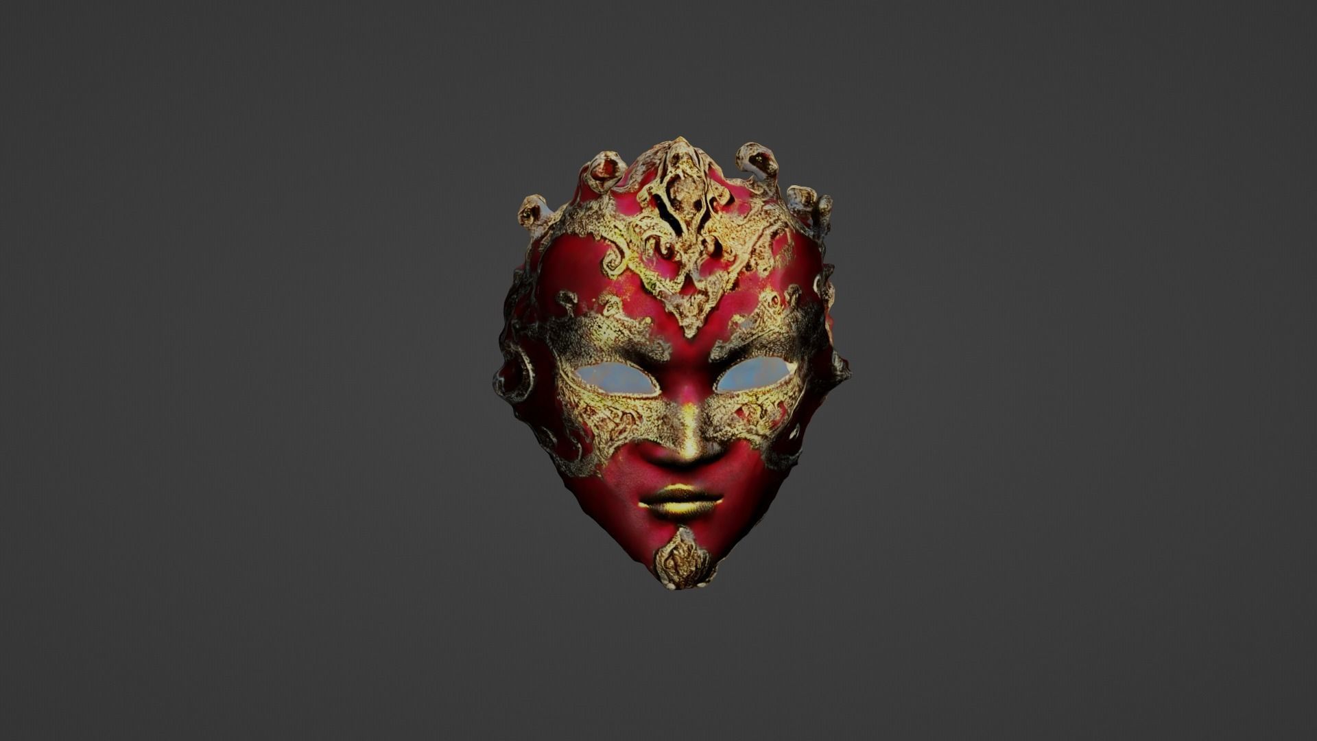 Cosplay Mask Low-poly 3D model_5