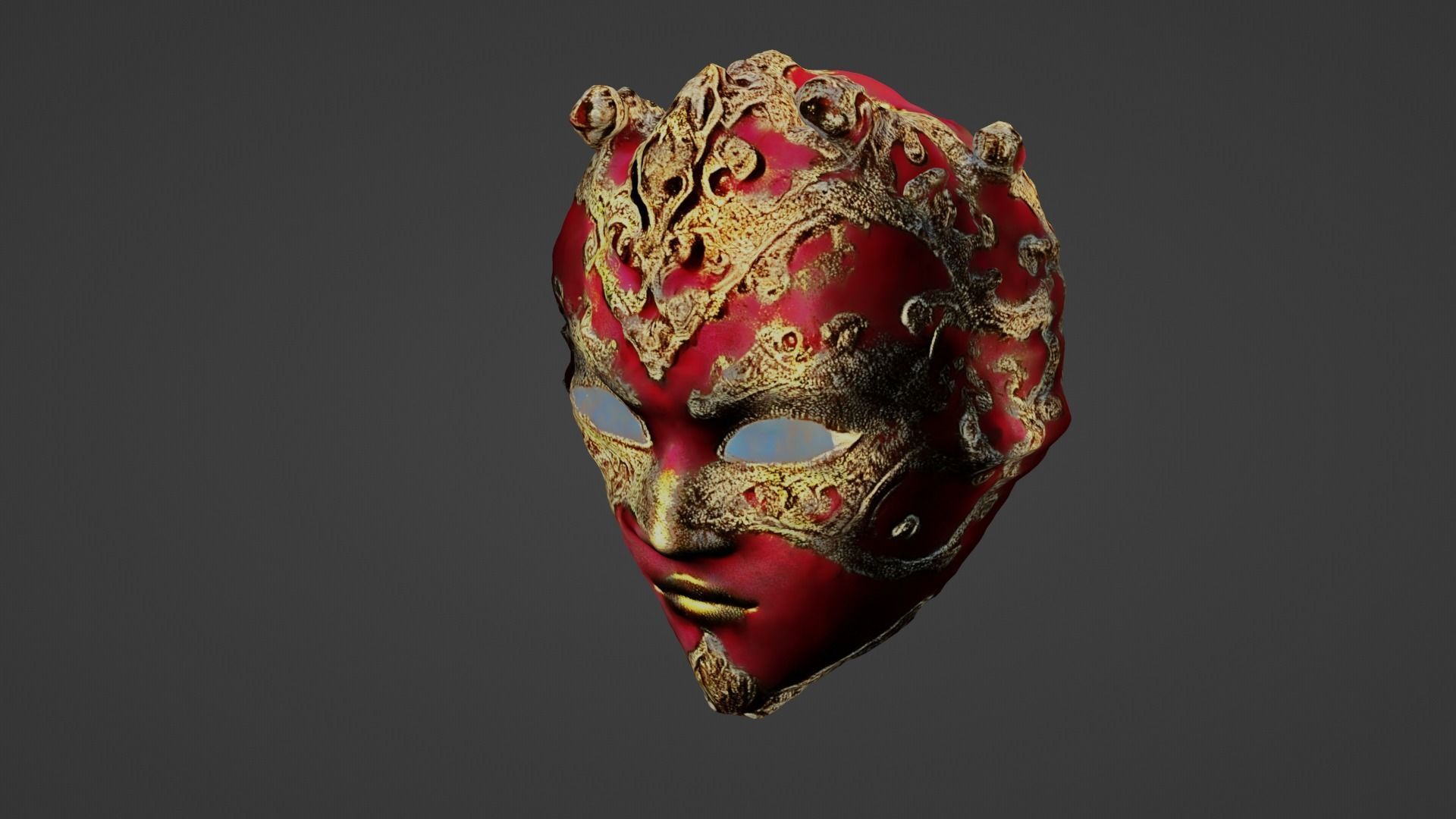 Cosplay Mask Low-poly 3D model_2