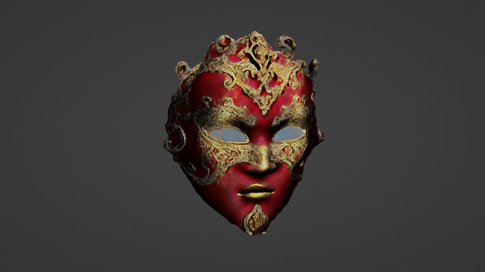 Cosplay Mask Low-poly 3D model_7