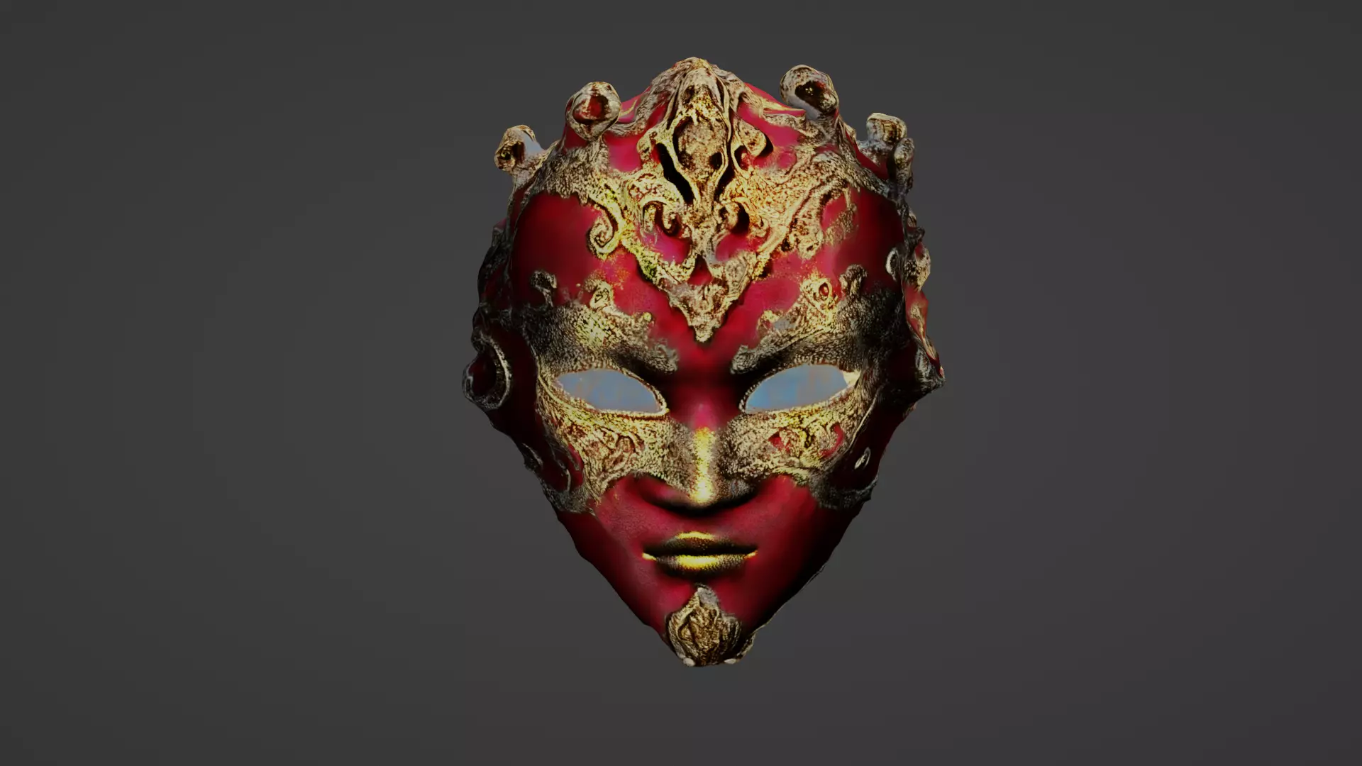 Cosplay Mask Low-poly 3D model_0