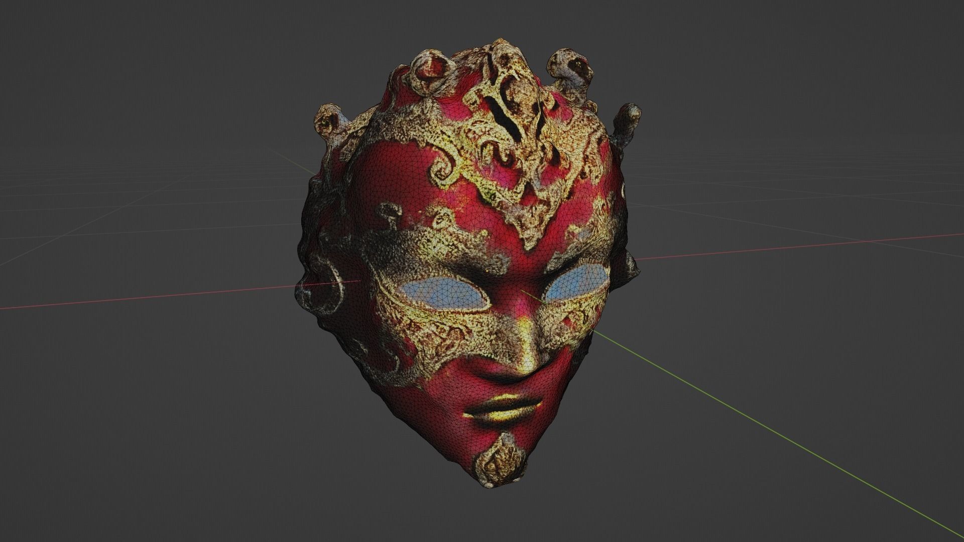 Cosplay Mask Low-poly 3D model_8