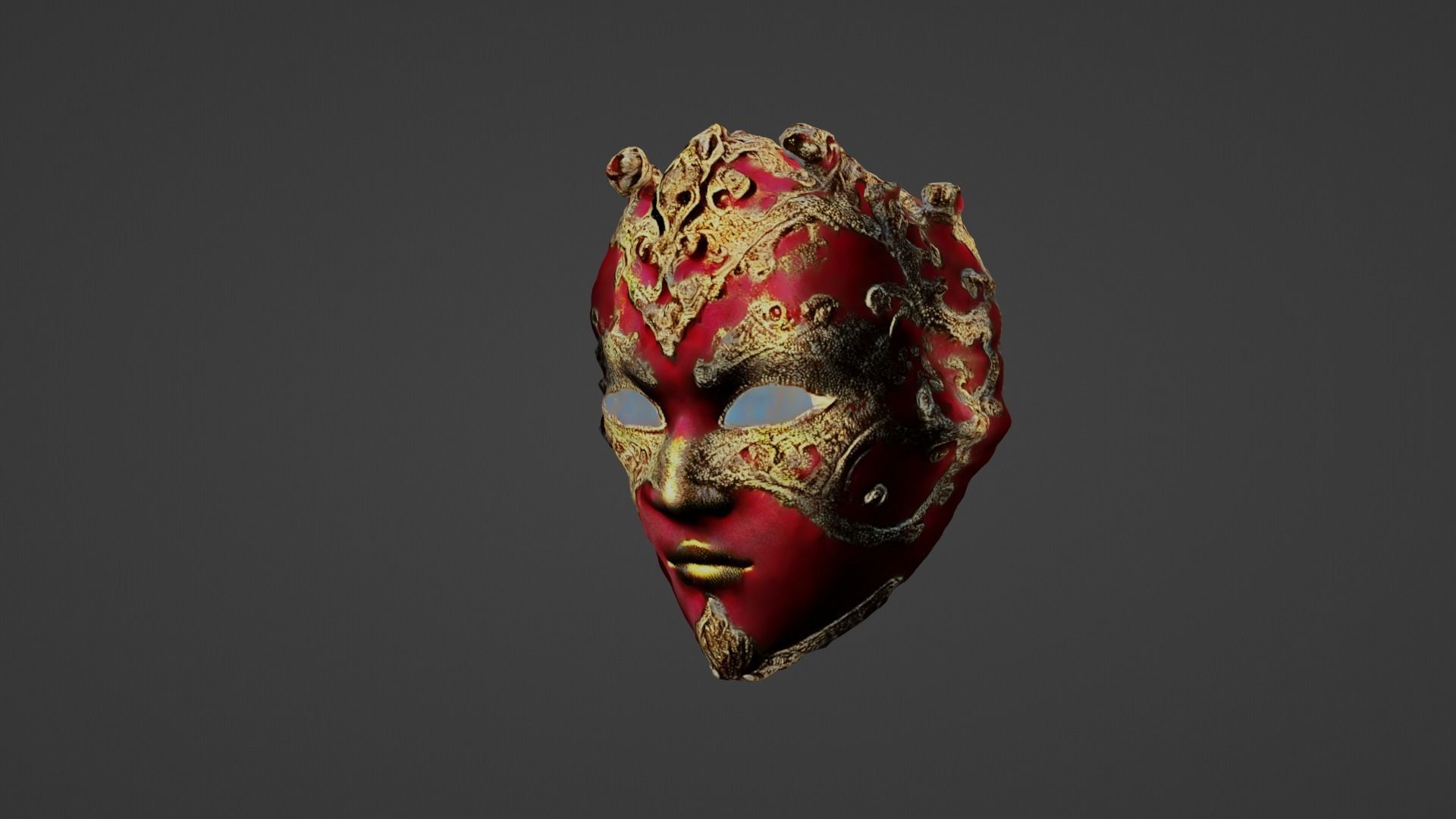 Cosplay Mask Low-poly 3D model_6