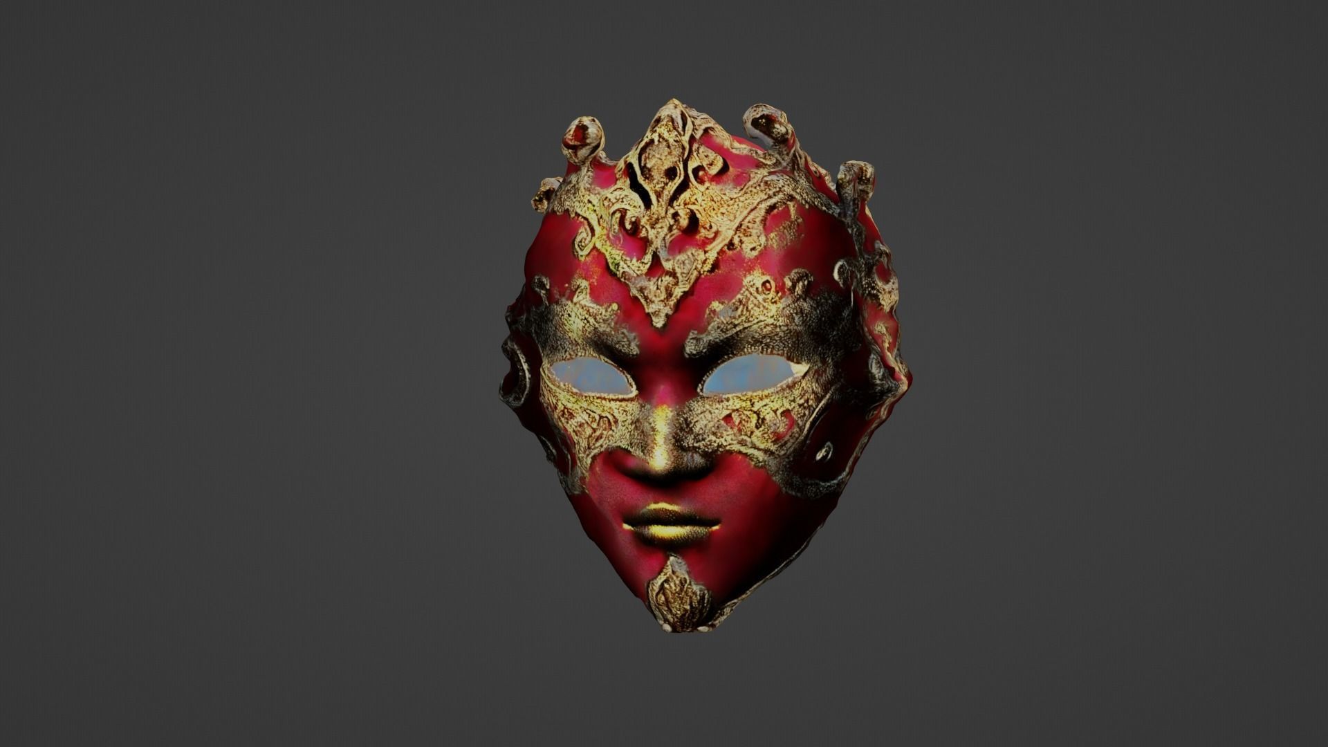 Cosplay Mask Low-poly 3D model_4