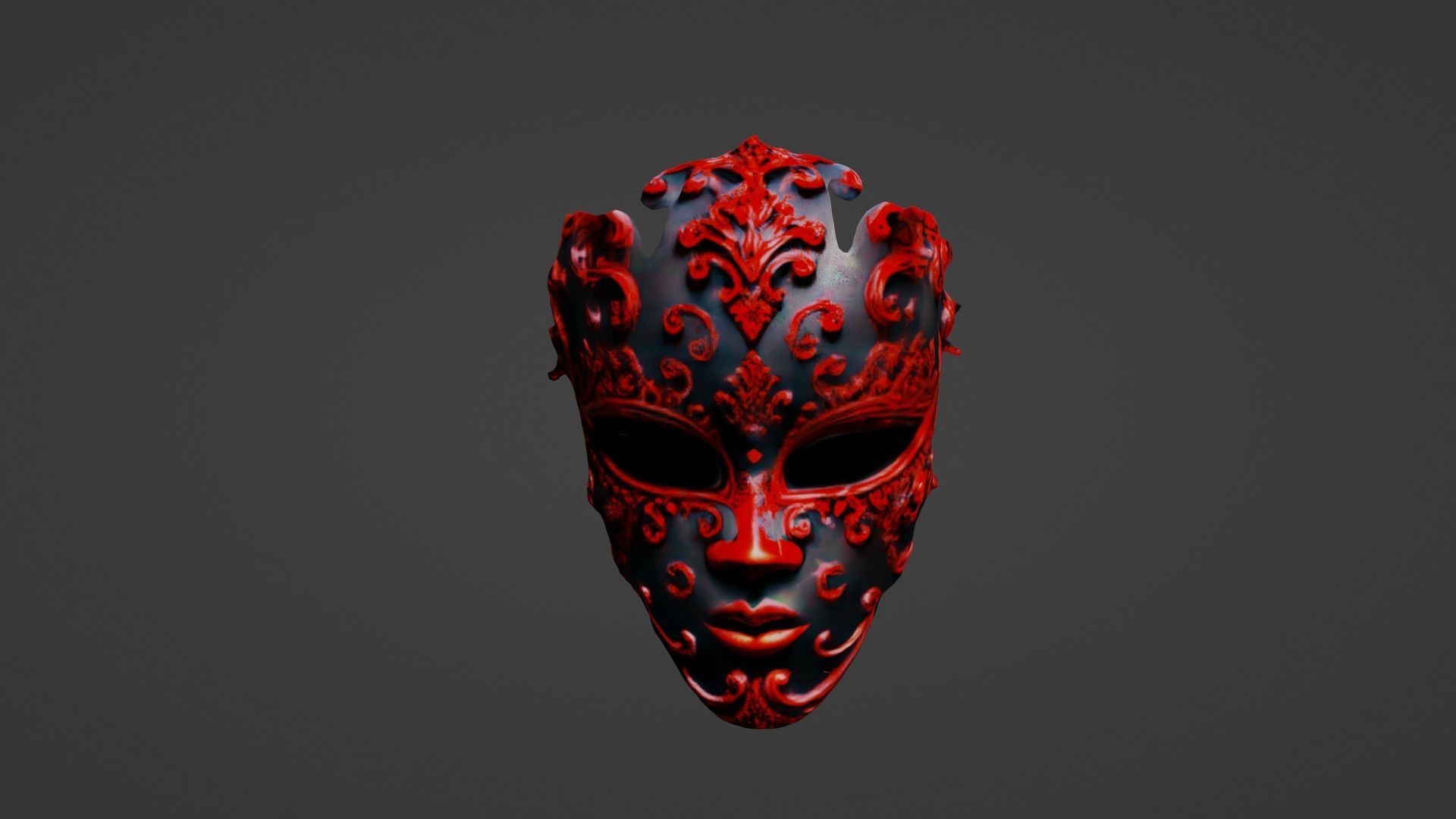 Cosplay Mask Low-poly 3D model_1