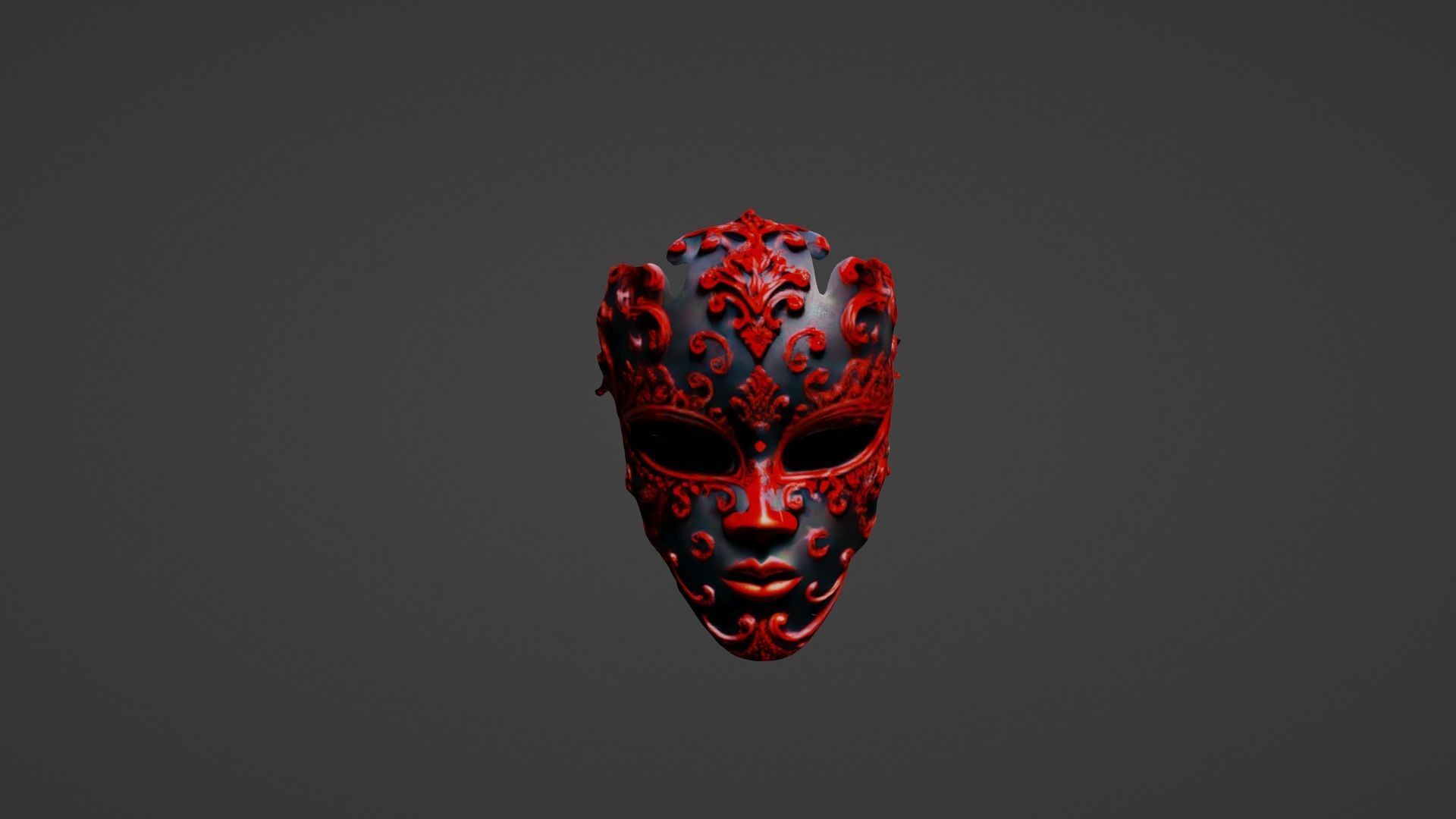 Cosplay Mask Low-poly 3D model_5