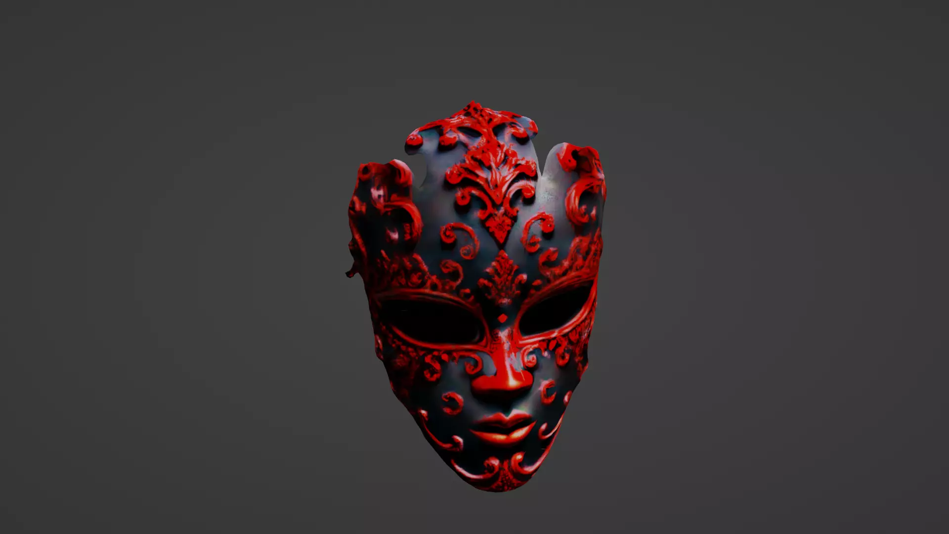 Cosplay Mask Low-poly 3D model_0