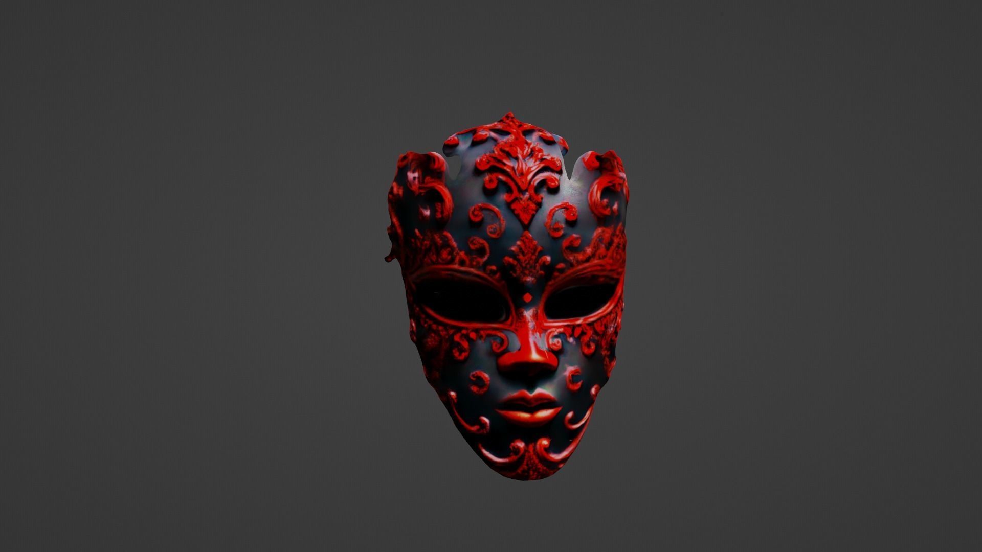 Cosplay Mask Low-poly 3D model_7