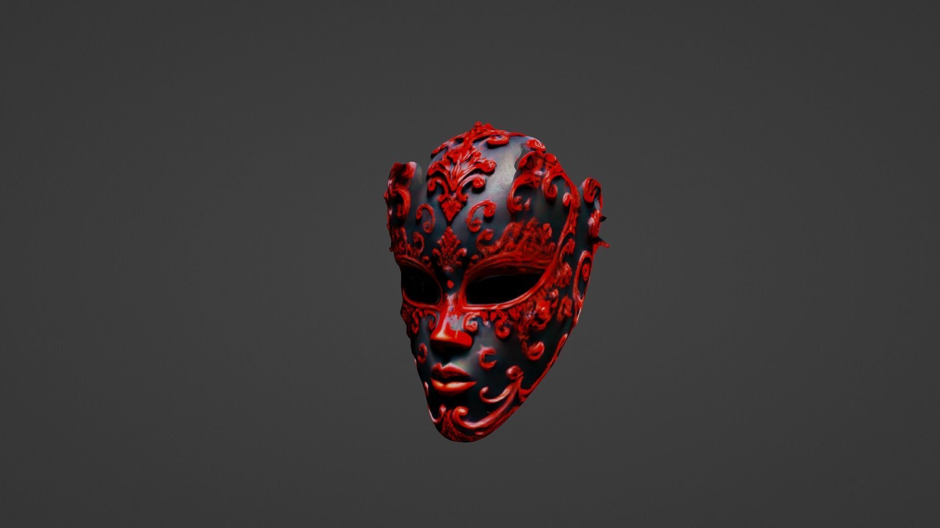 Cosplay Mask Low-poly 3D model_6