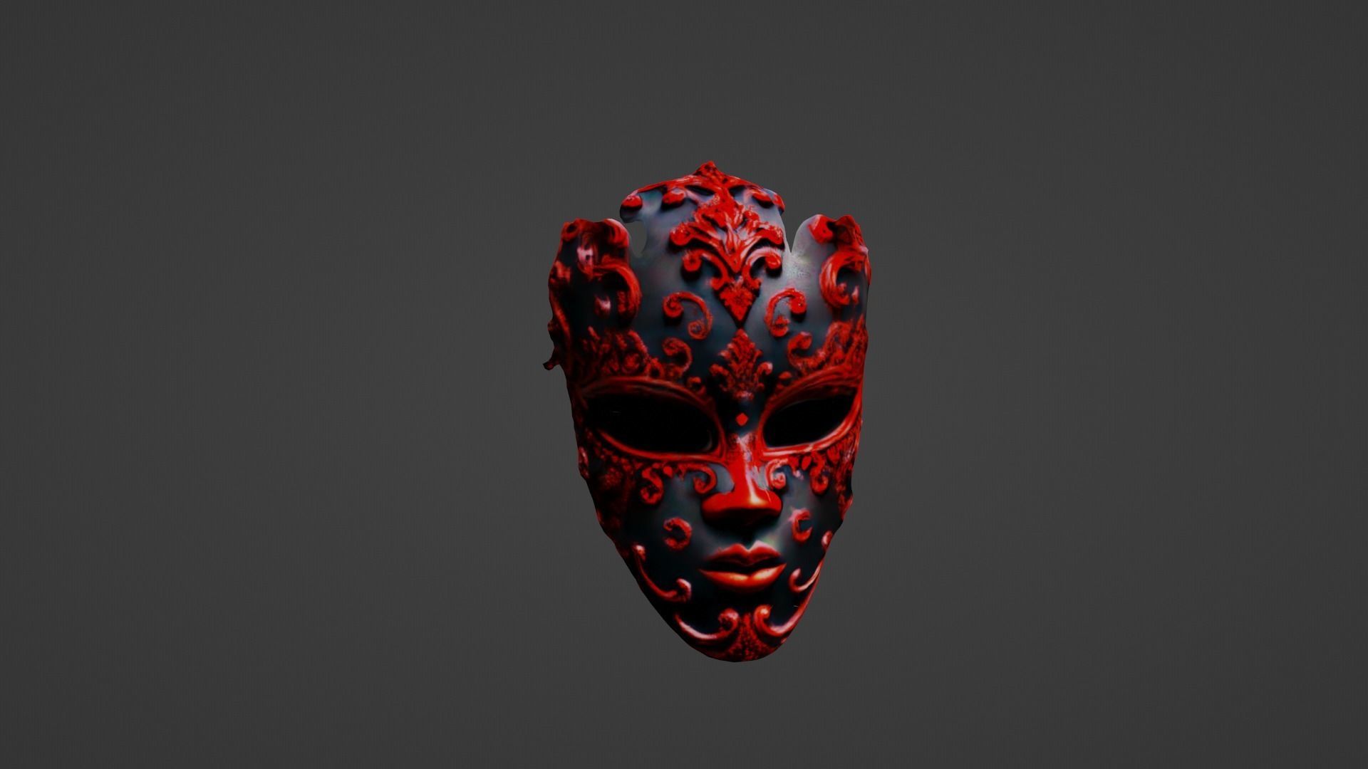 Cosplay Mask Low-poly 3D model_3