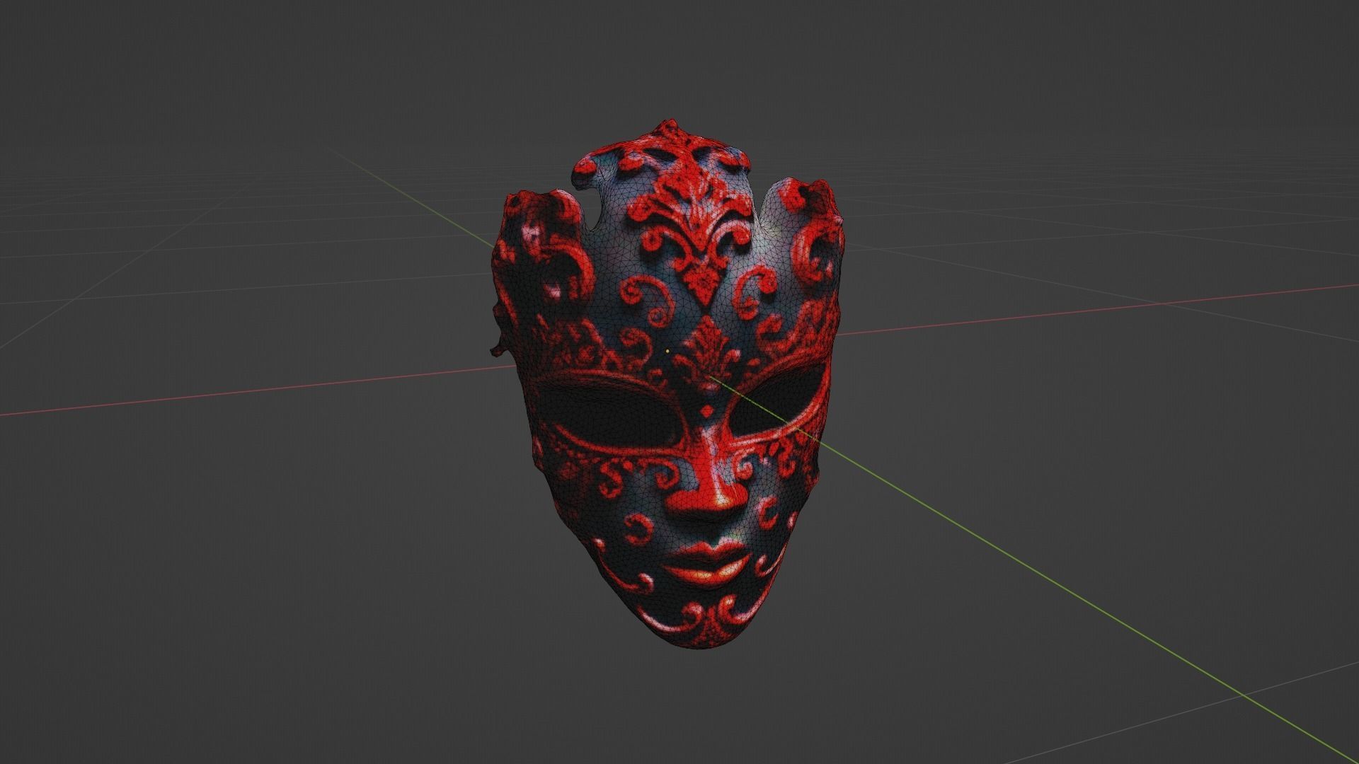 Cosplay Mask Low-poly 3D model_8